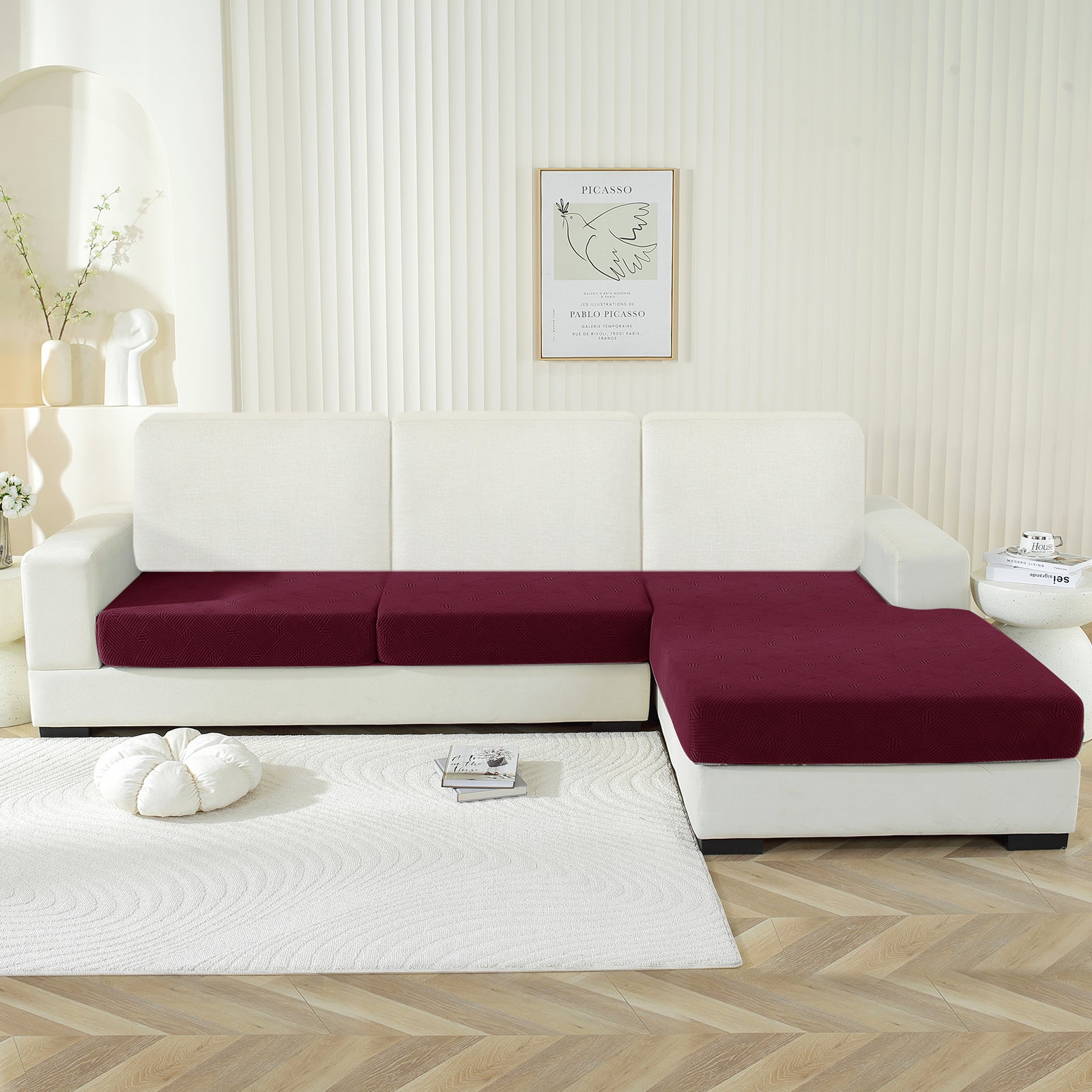 YSTYLE Coprisedile elastico per divano chaise longue anti-scivolo