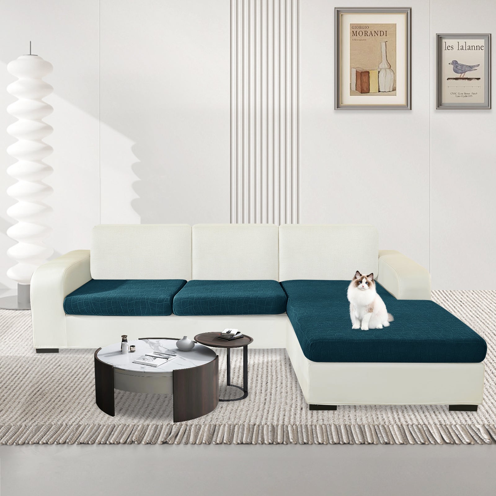 YSTYLE L-Shape & 2 Seater Waterproof Stretch Sofa Seat Cover Geometric-YSTYLE