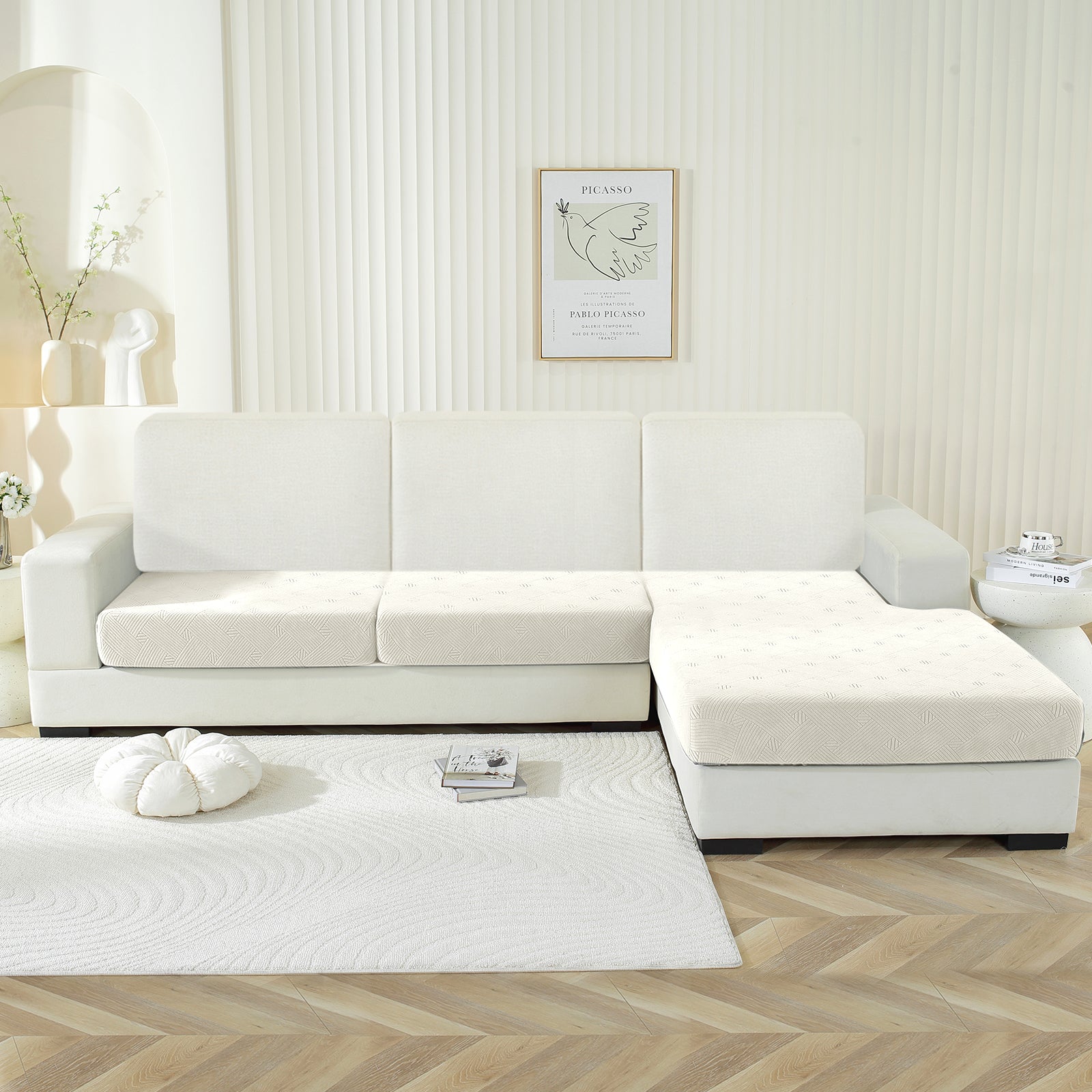 YSTYLE Coprisedile elastico per divano chaise longue anti-scivolo