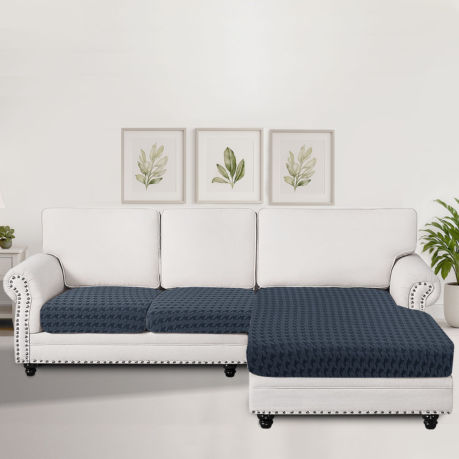 Ystyle 2 x 1-Seat + Chaise Lounge Stretch Sofa Seat Cover New Pattern-YSTYLE