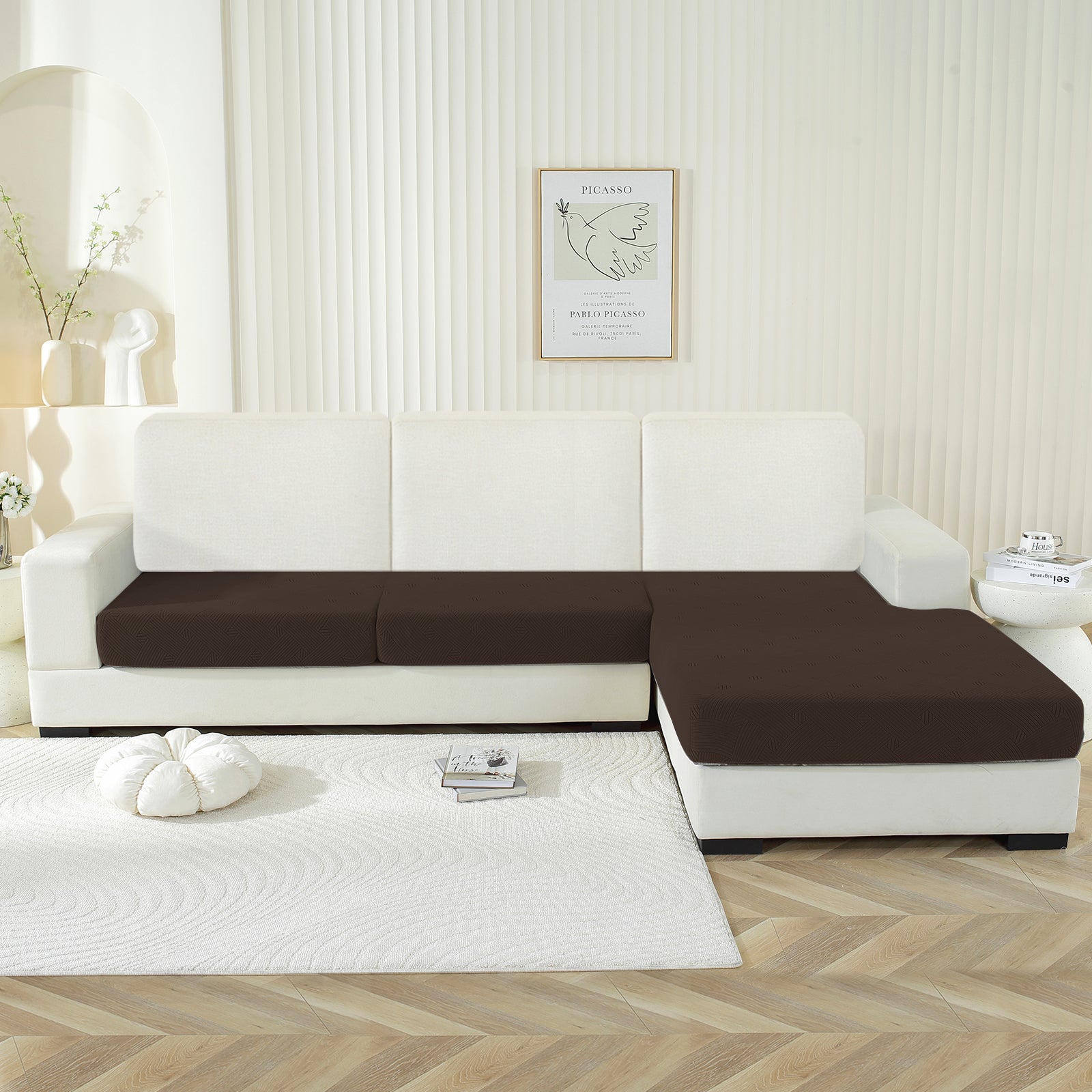 YSTYLE Coprisedile elastico per divano chaise longue anti-scivolo