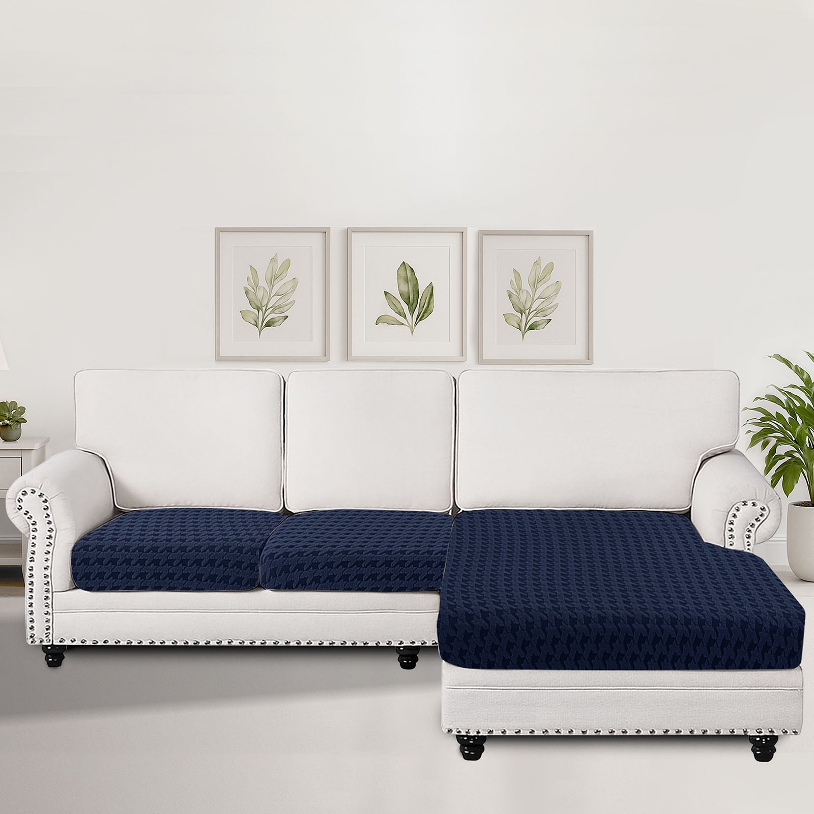 Ystyle 2 x 1-Seat + Chaise Lounge Stretch Sofa Seat Cover New Pattern-YSTYLE