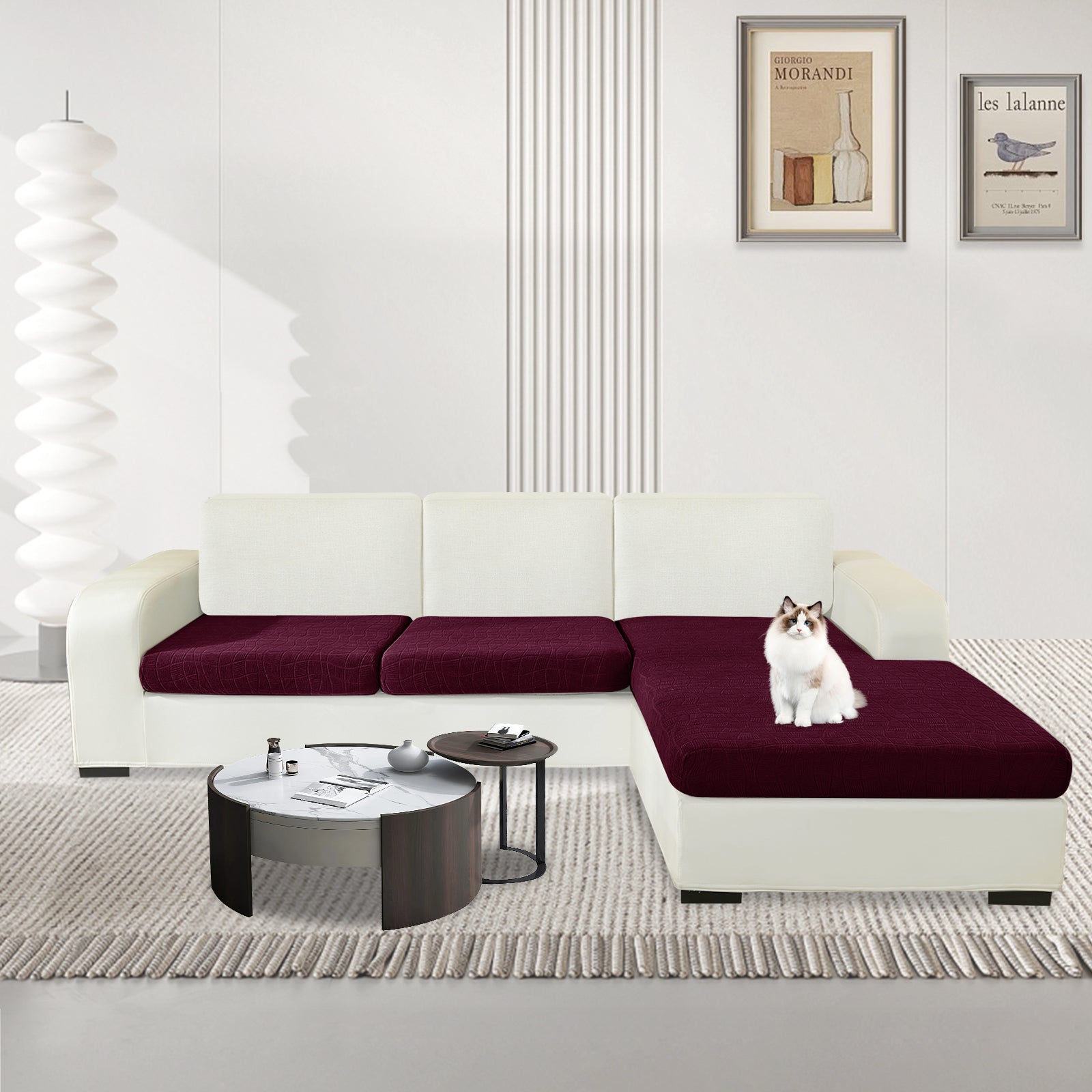 YSTYLE L-Shape & 2 Seater Waterproof Stretch Sofa Seat Cover Geometric-YSTYLE