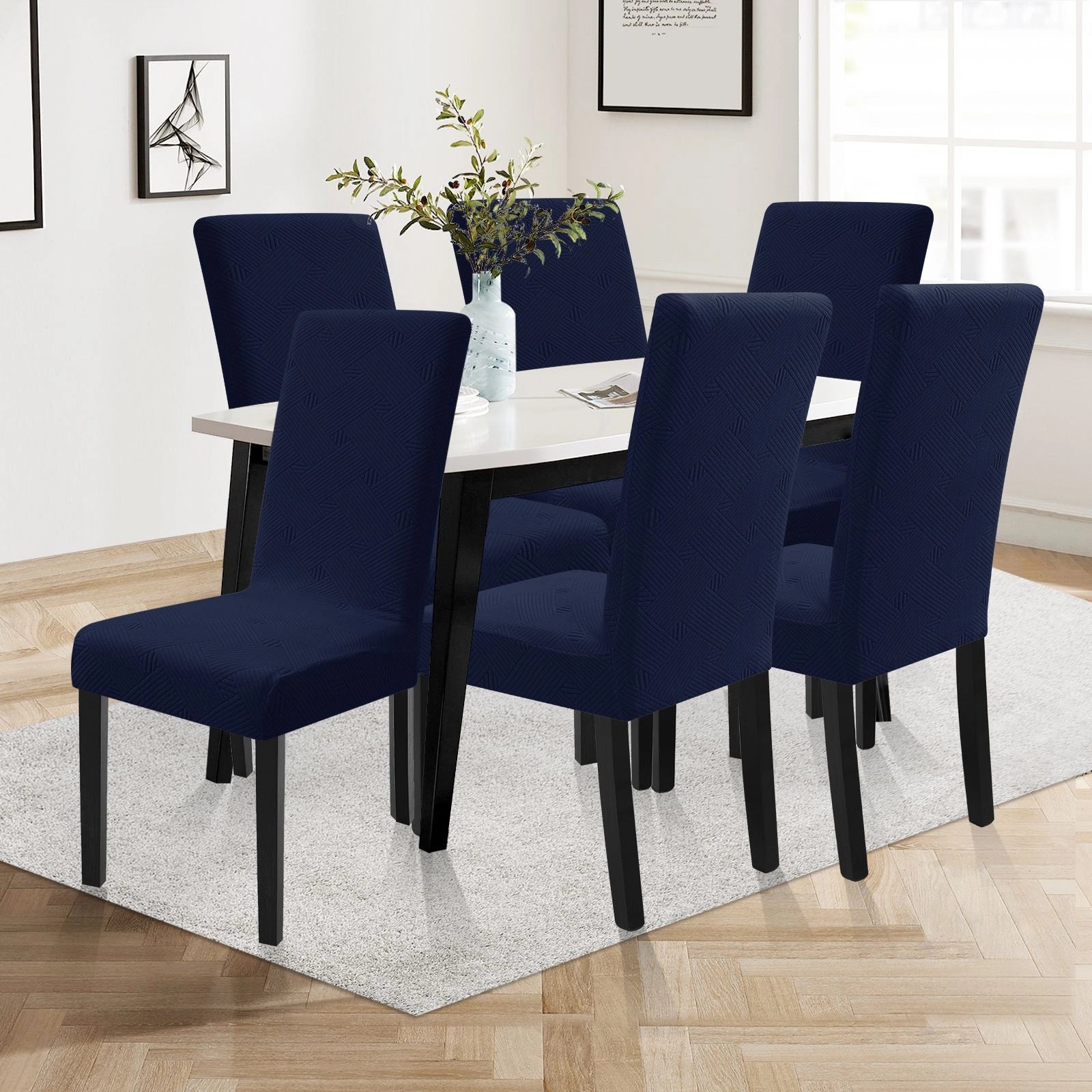 YSTYLE 6 Pieces Soft Stretch Chair Covers with Backrest Universal Fit-YSTYLE