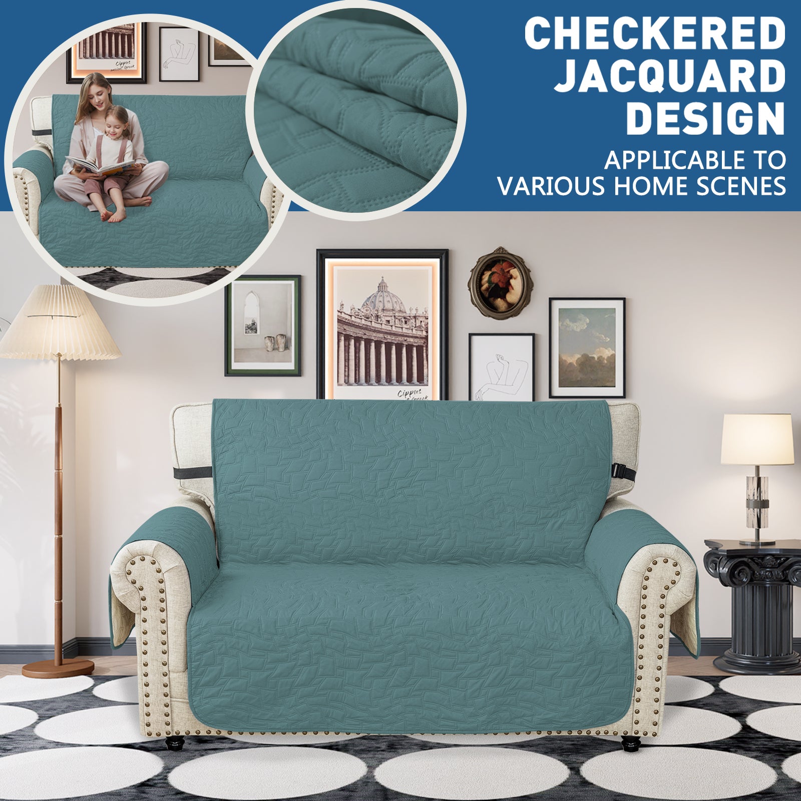 Copertura Impermeabile per Divano a 2 Posti con Braccioli Antiscivolo | YSTYLE