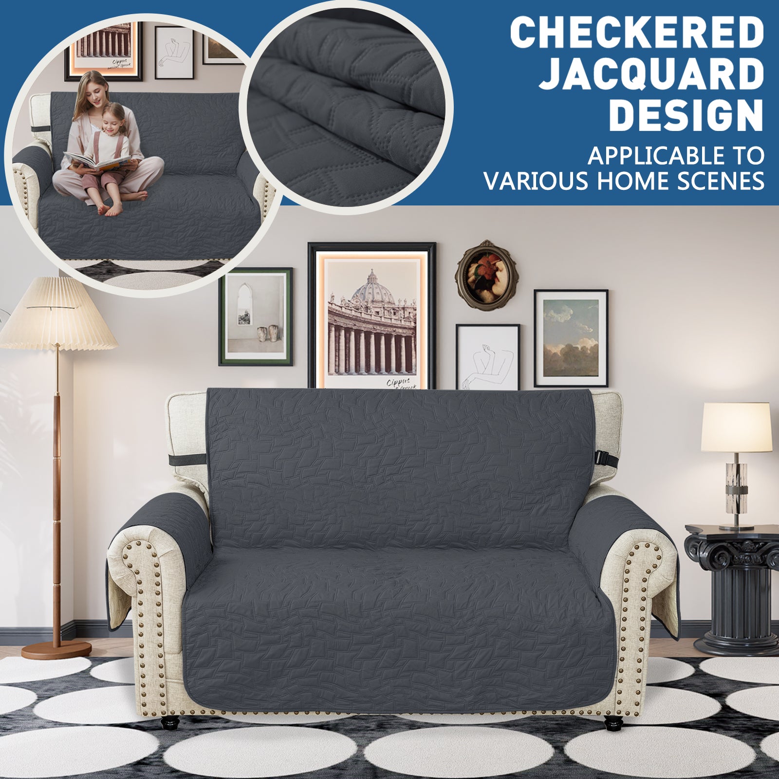 Copertura Impermeabile per Divano a 2 Posti con Braccioli Antiscivolo | YSTYLE
