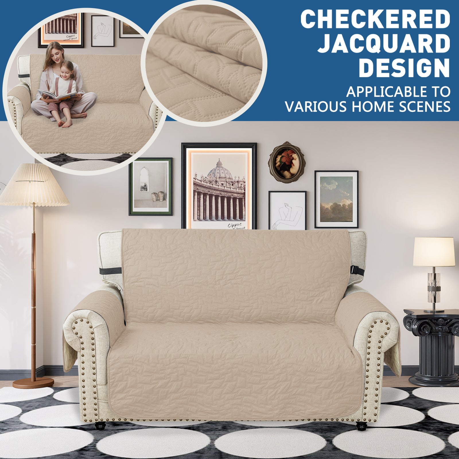 Copertura Impermeabile per Divano a 2 Posti con Braccioli Antiscivolo | YSTYLE