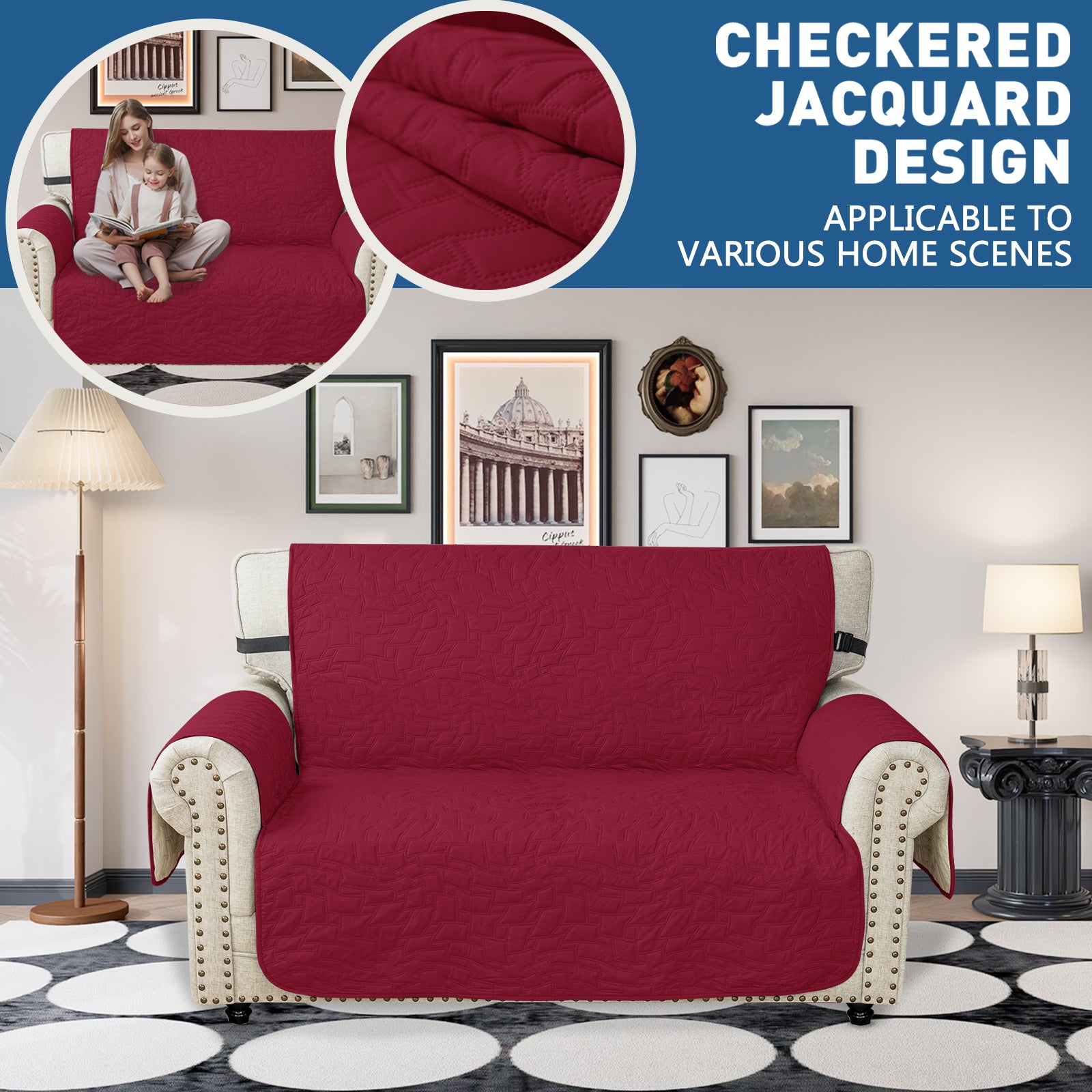 Copertura Impermeabile per Divano a 2 Posti con Braccioli Antiscivolo | YSTYLE