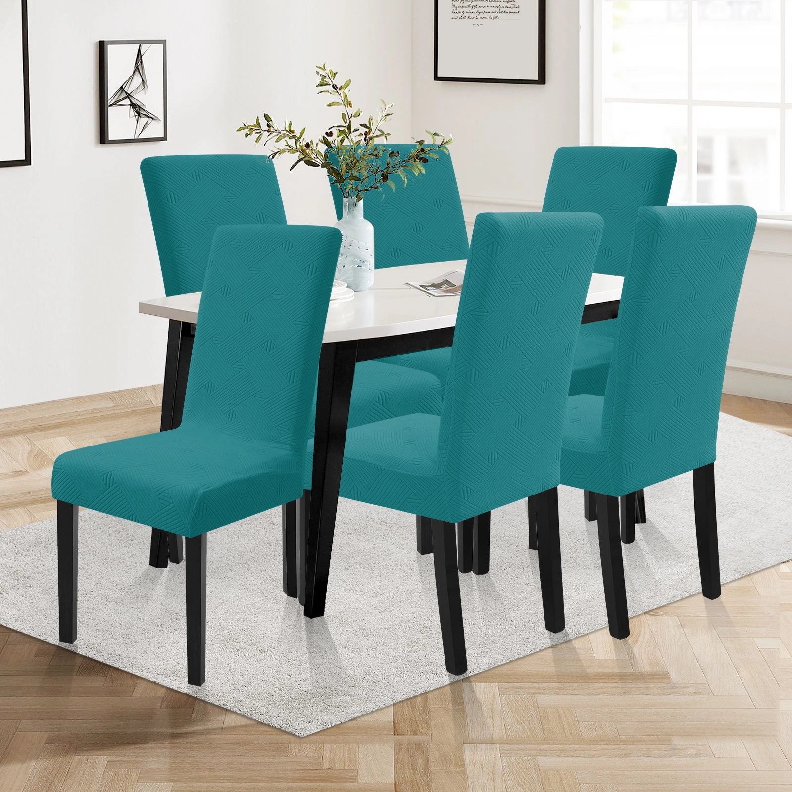 YSTYLE 6 Pieces Soft Stretch Chair Covers with Backrest Universal Fit-YSTYLE