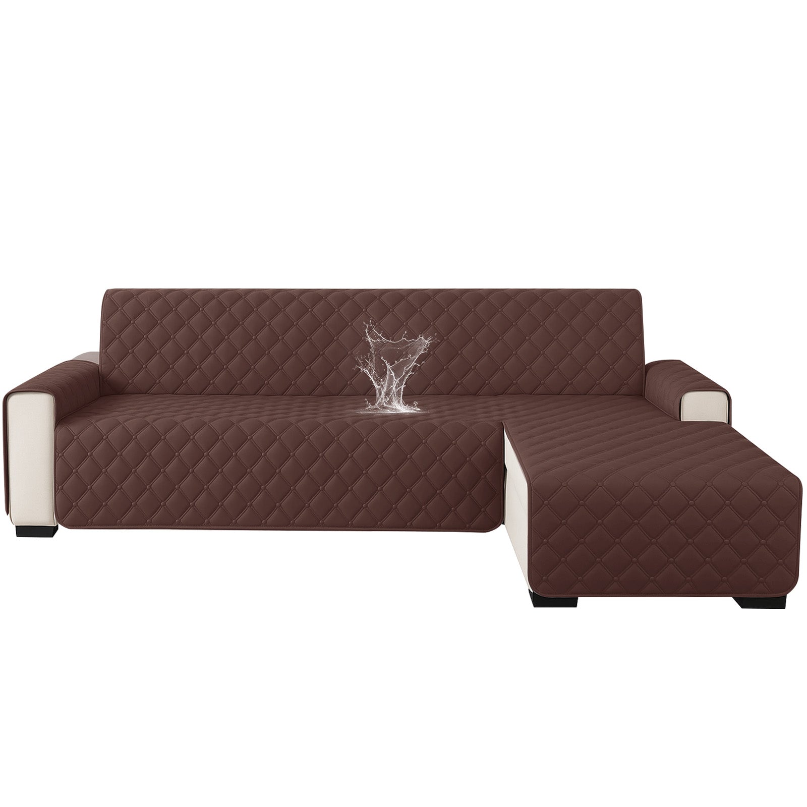 Ystyle Waterproof 2 Seater Corner Sofa Cover Reversible 210 cm-YSTYLE