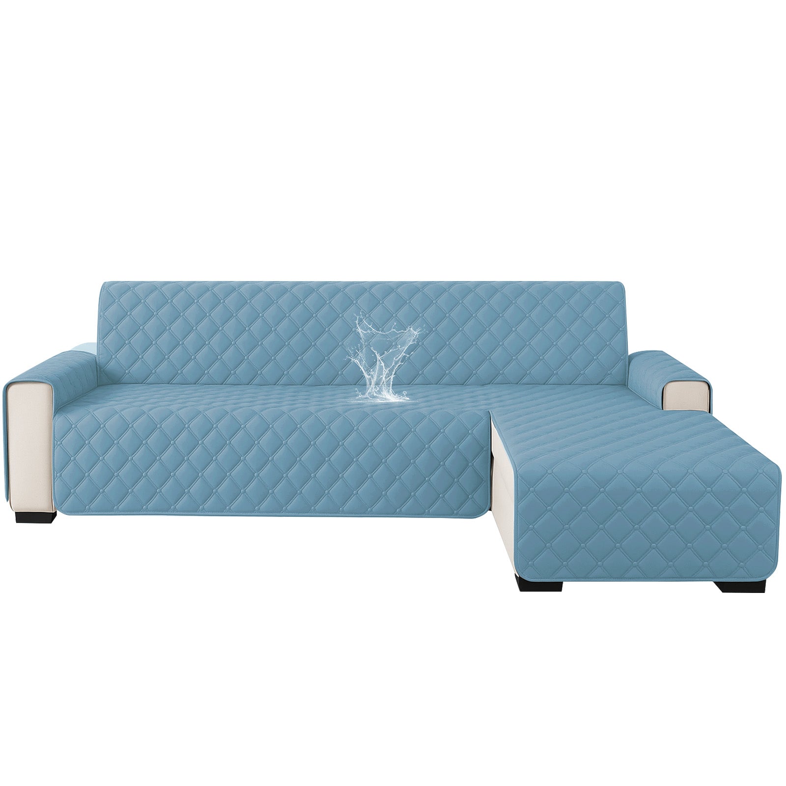 Ystyle Waterproof 2 Seater Corner Sofa Cover Reversible 210 cm-YSTYLE