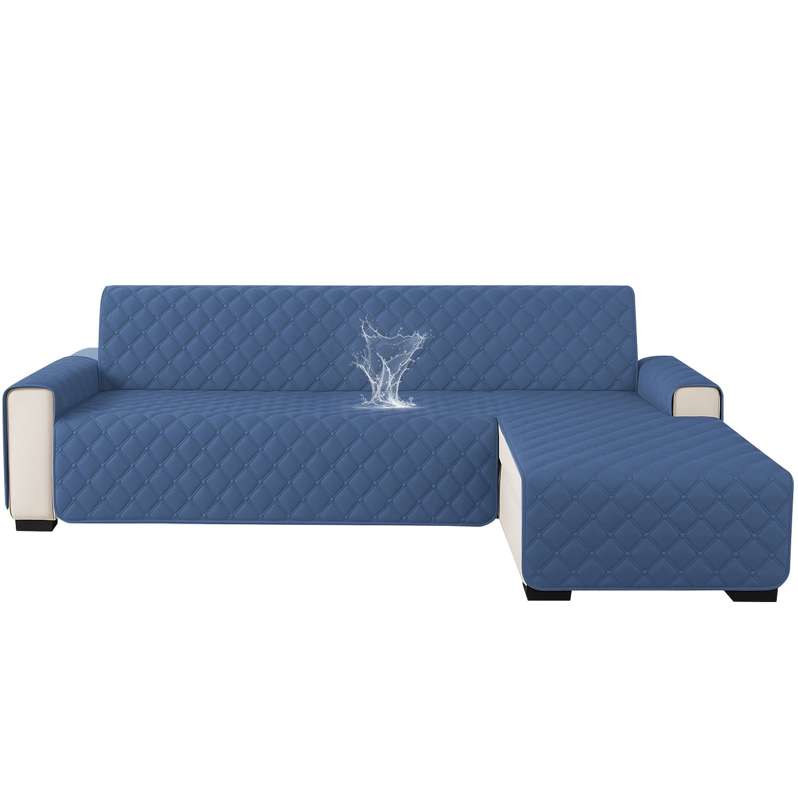 Ystyle Waterproof 2 Seater Corner Sofa Cover Reversible 210 cm-YSTYLE