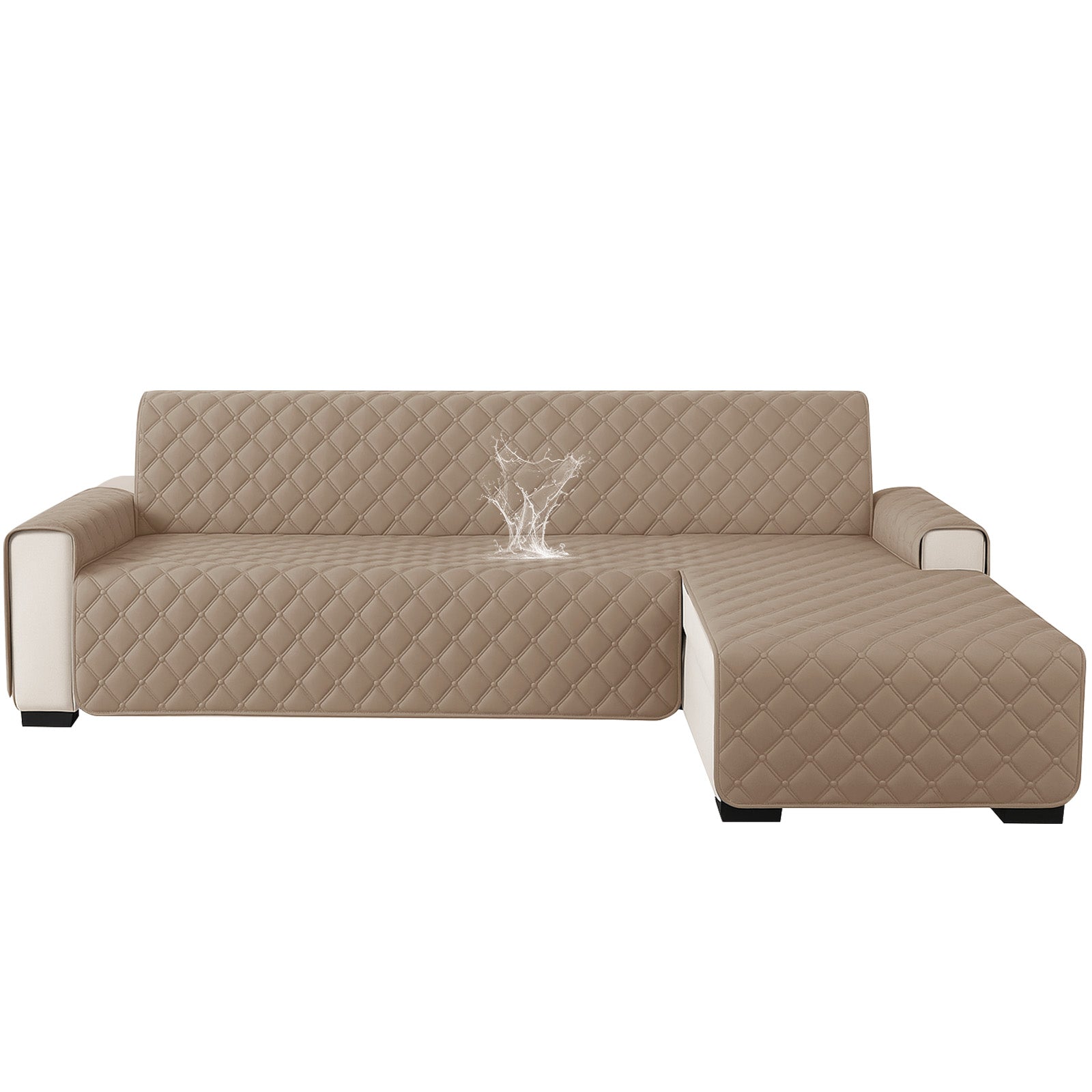 Ystyle Waterproof 2 Seater Corner Sofa Cover Reversible 210 cm-YSTYLE