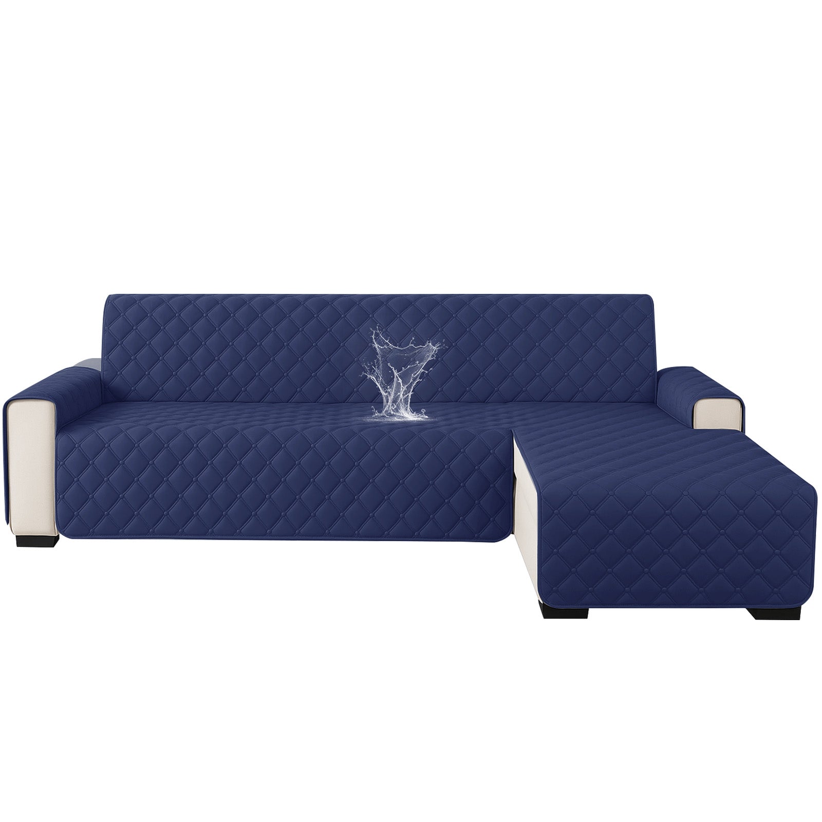 Ystyle Waterproof 2 Seater Corner Sofa Cover Reversible 210 cm-YSTYLE