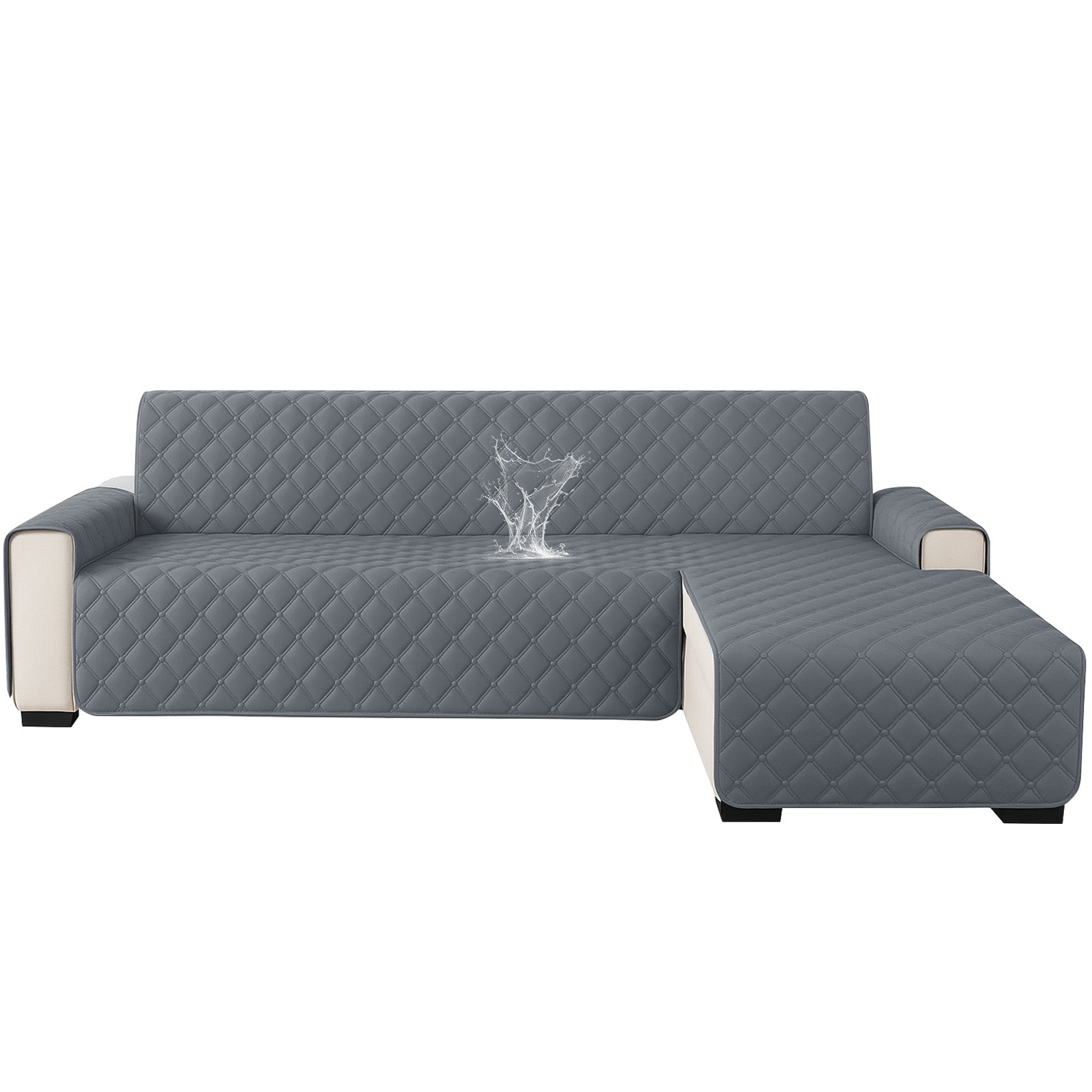 Ystyle Waterproof 2 Seater Corner Sofa Cover Reversible 210 cm-YSTYLE