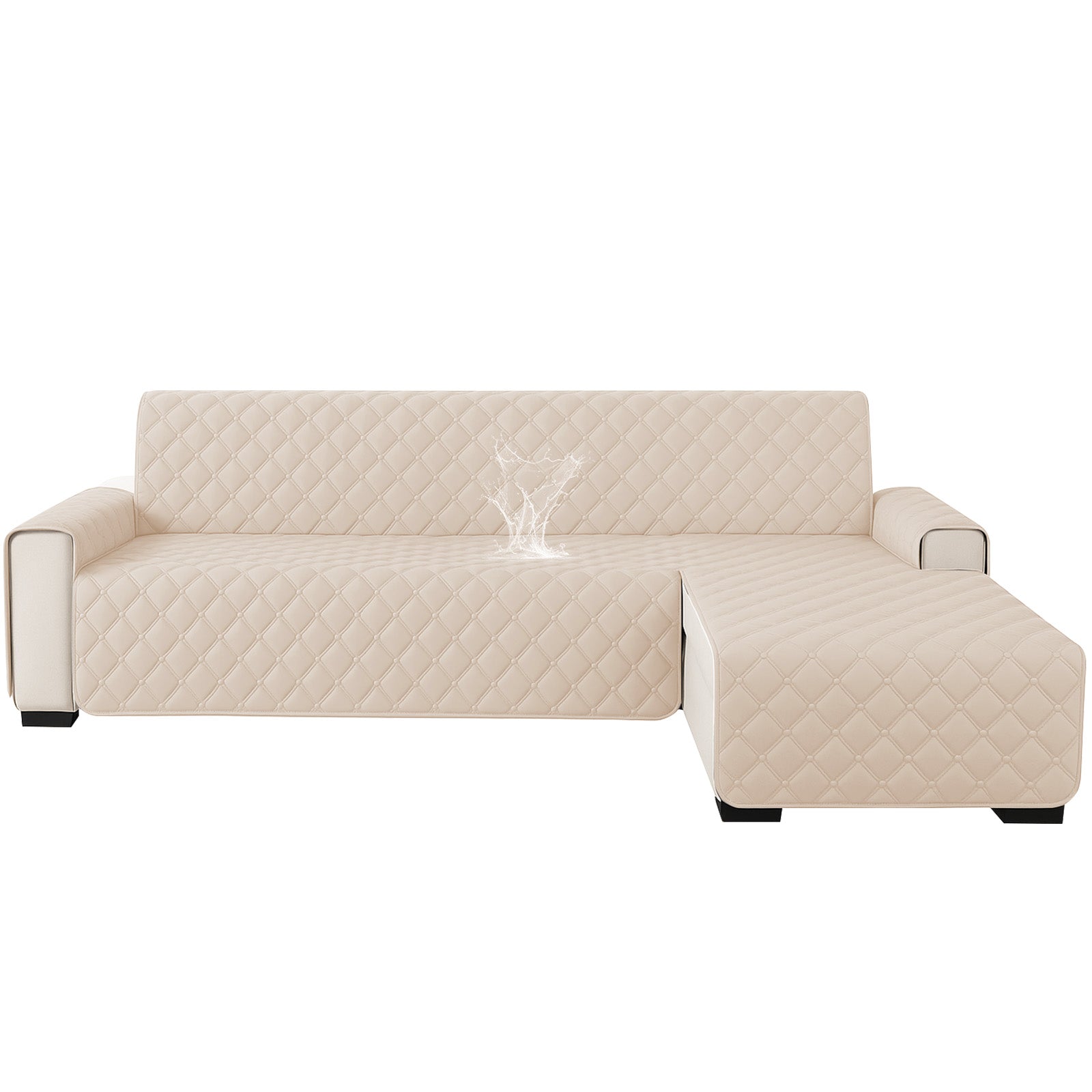 Ystyle Waterproof 2 Seater Corner Sofa Cover Reversible 210 cm-YSTYLE