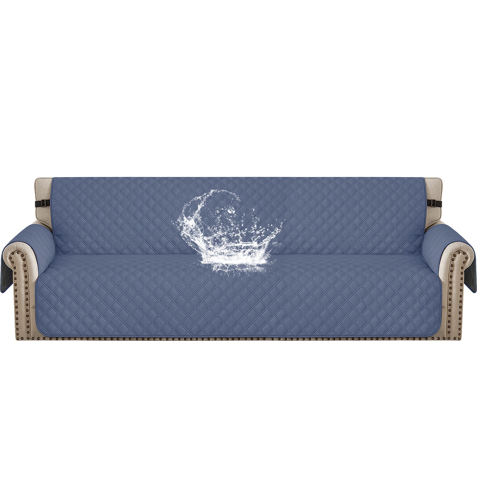 Ystyle 100% Waterproof 4 Seater Sofa Cover with Side Pockets