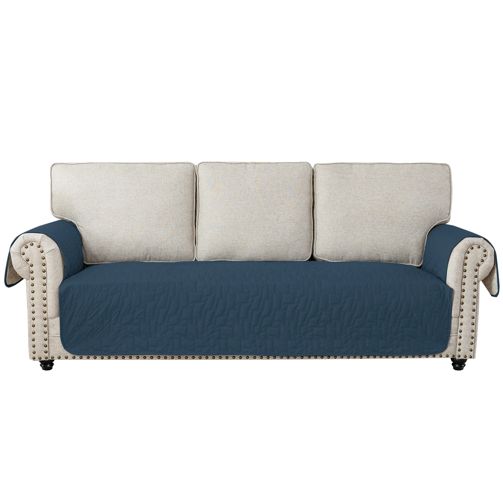 YSTYLE 3 Seater Sofa Cover Universal – Anti-Slip, Pet-Friendly, Couch Protector with Side Pockets