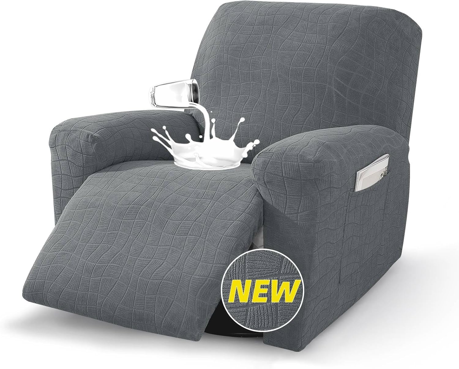 Ystyle 100% Waterproof Recliner Chair Cover Stretch Couch Cover Washable Slipcover Furniture Protector for Pets