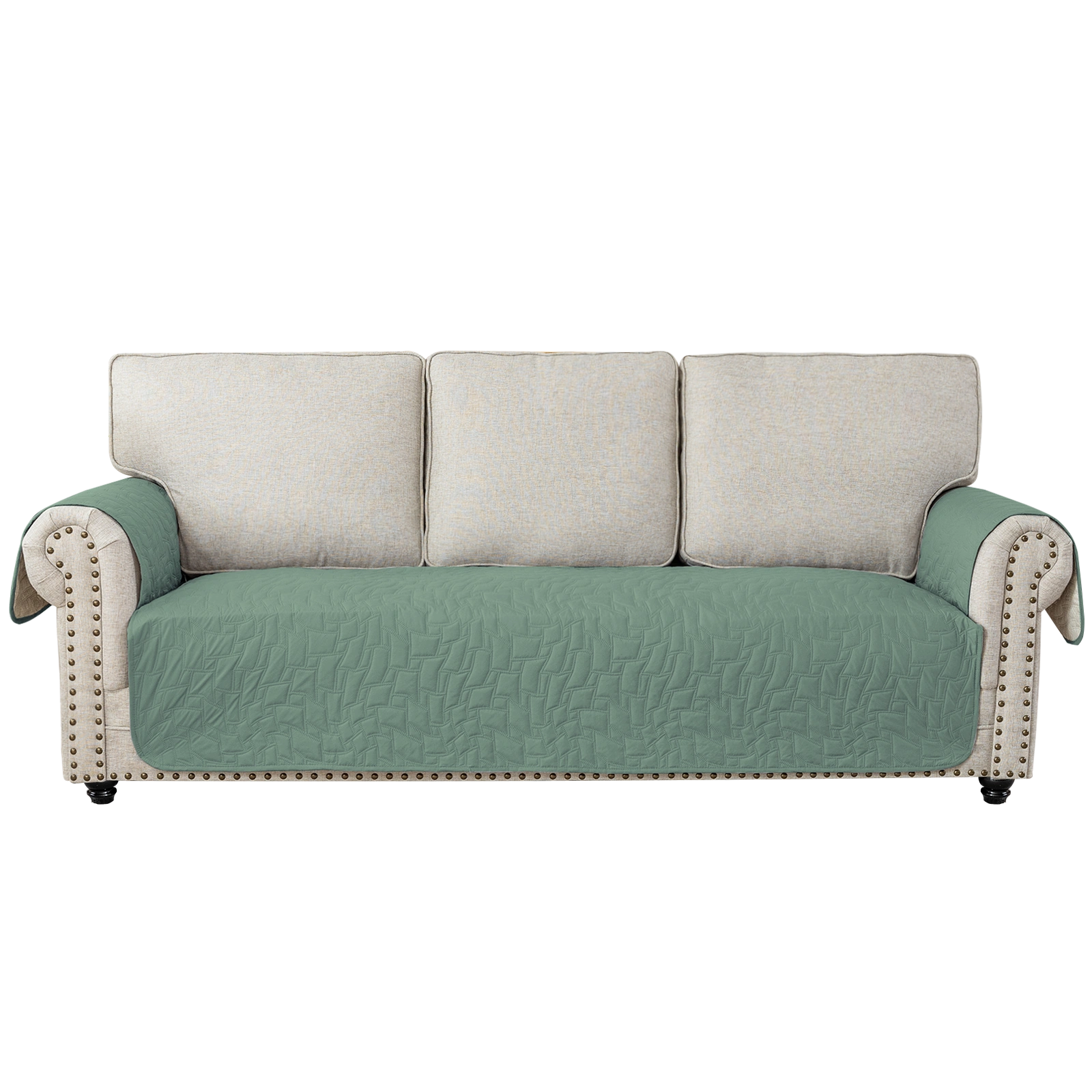 YSTYLE 4 Seater Sofa Cover Universal – Anti-Slip, Pet-Friendly, Couch Protector with Side Pockets