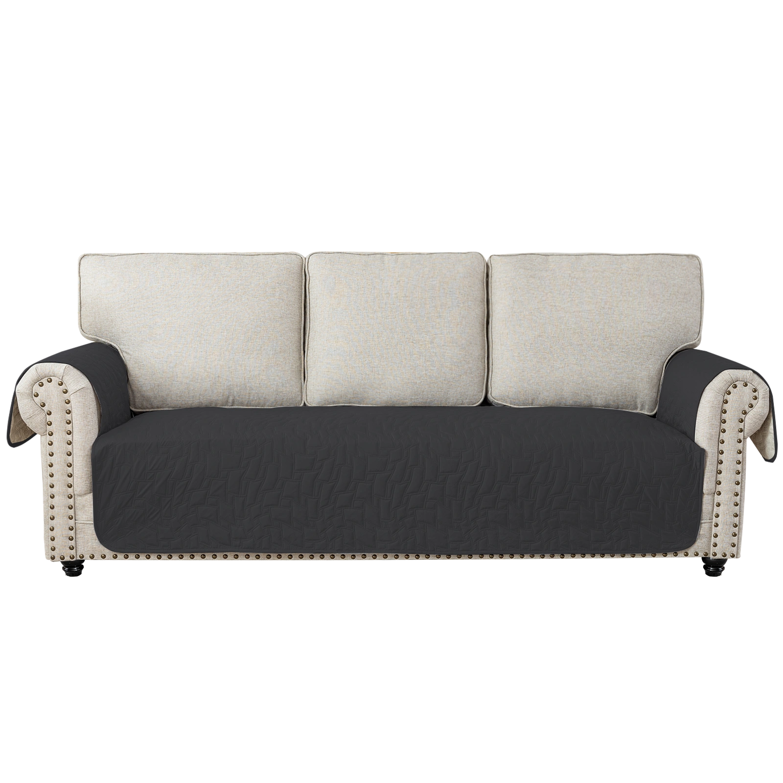 YSTYLE 3 Seater Sofa Cover Universal – Anti-Slip, Pet-Friendly, Couch Protector with Side Pockets