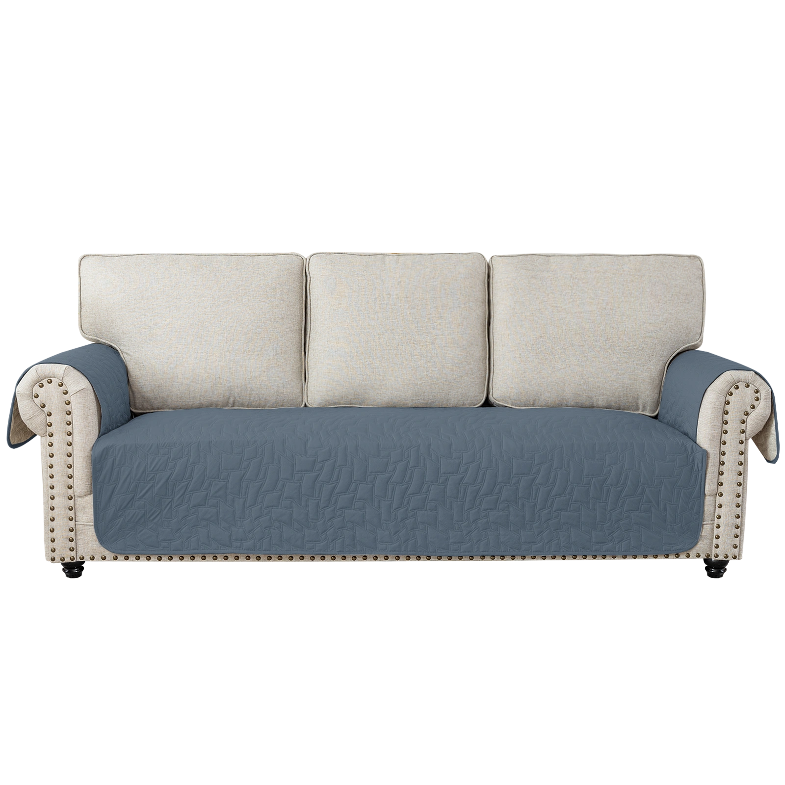 YSTYLE 4 Seater Sofa Cover Universal – Anti-Slip, Pet-Friendly, Couch Protector with Side Pockets