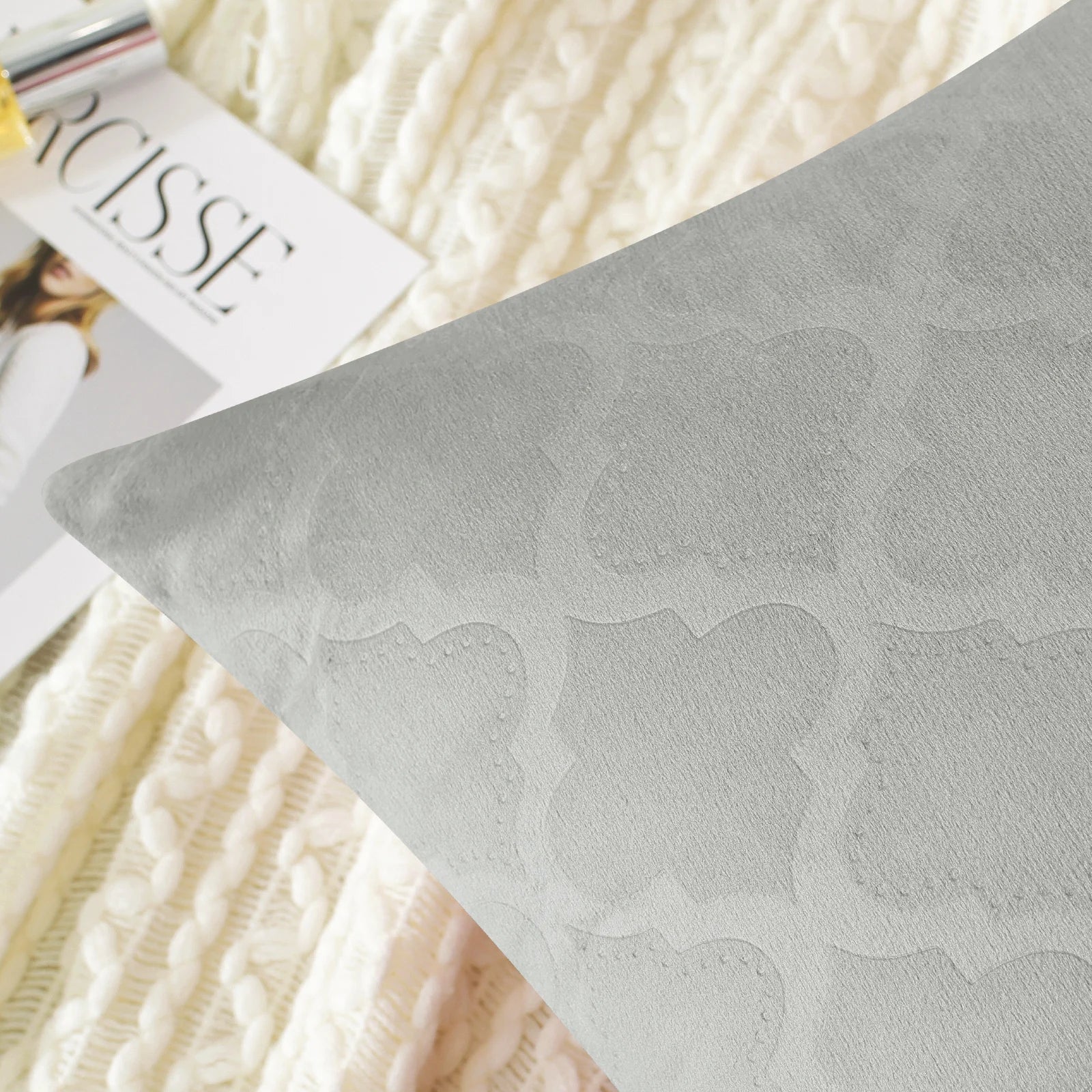 YSTYLE Velvet Sofa Cushion Covers, Decorative Throw Pillow Covers, 2 pcs, Hidden Zipper-Gourd Shape