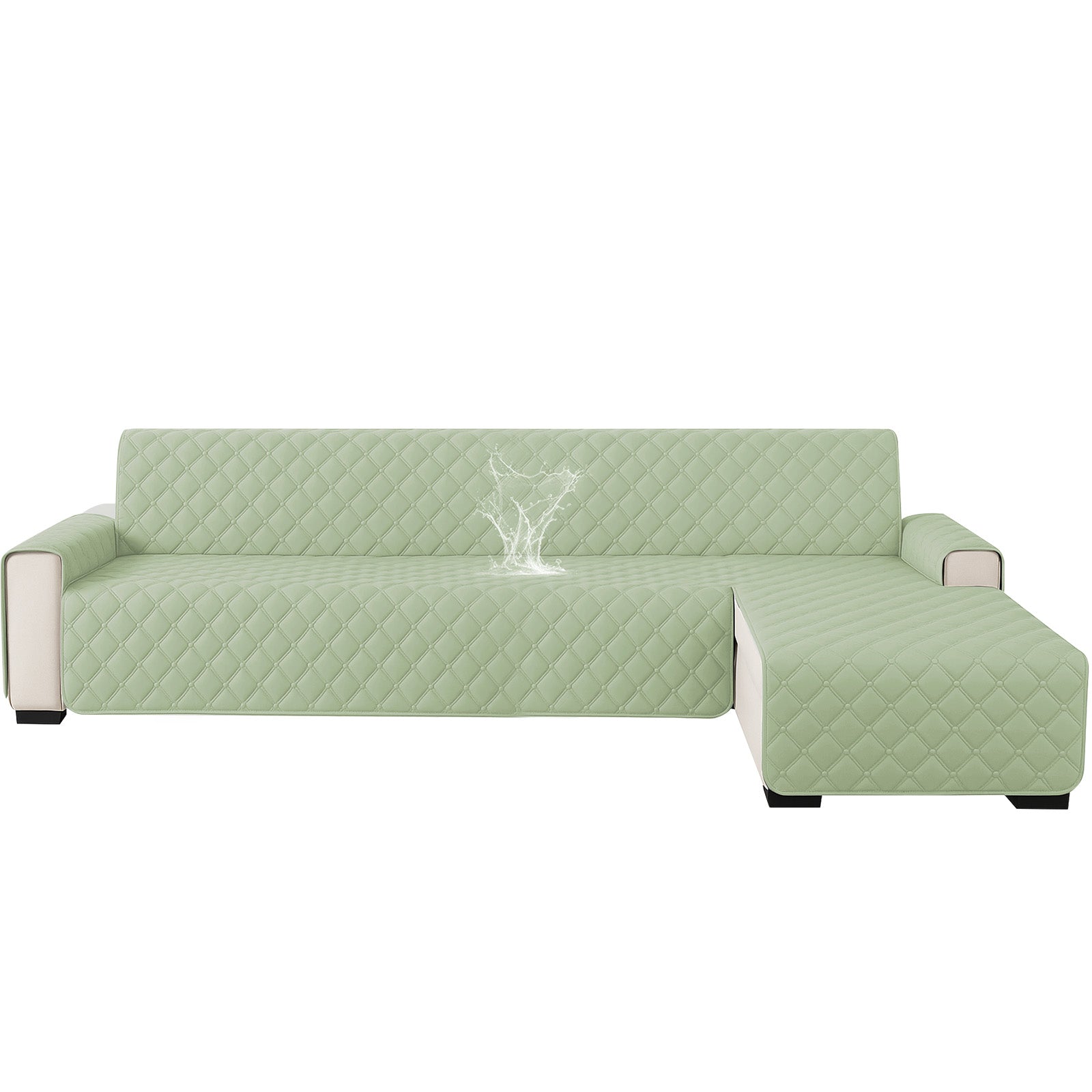 Ystyle Waterproof 3 Seater Corner Sofa Cover Reversible 225 cm-YSTYLE
