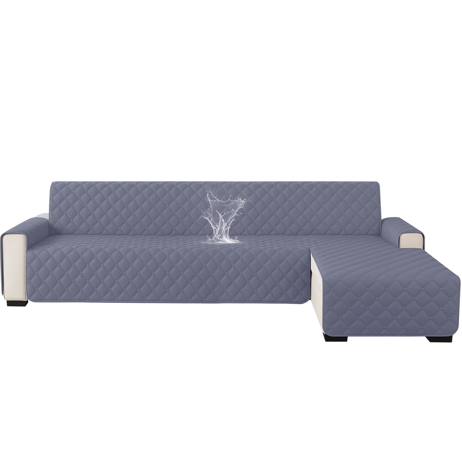 Ystyle Waterproof 3 Seater Corner Sofa Cover Reversible 225 cm-YSTYLE