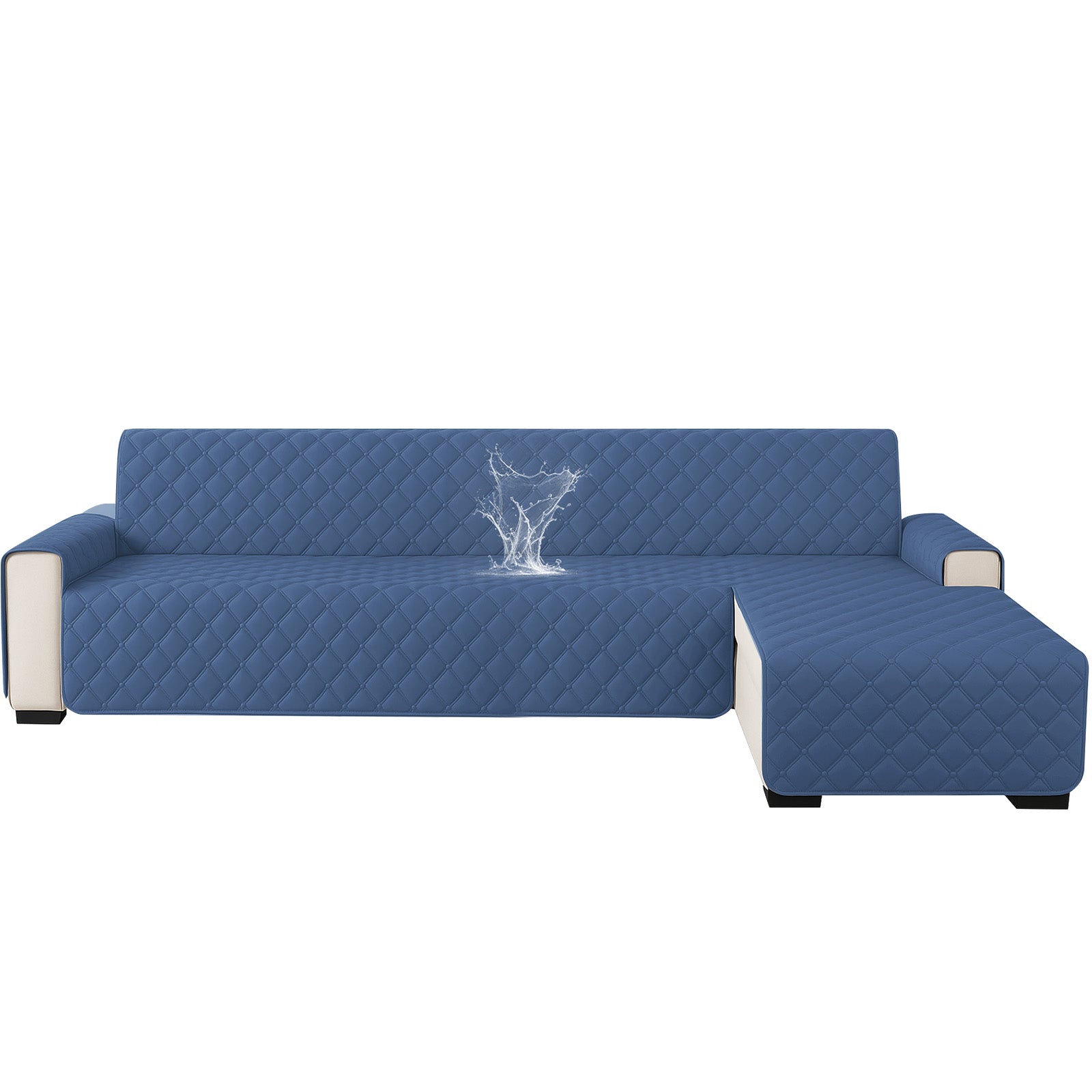 Ystyle Waterproof 3 Seater Corner Sofa Cover Reversible 225 cm-YSTYLE