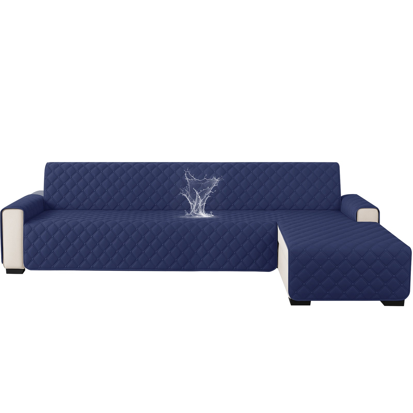 Ystyle Waterproof 3 Seater Corner Sofa Cover Reversible 225 cm-YSTYLE