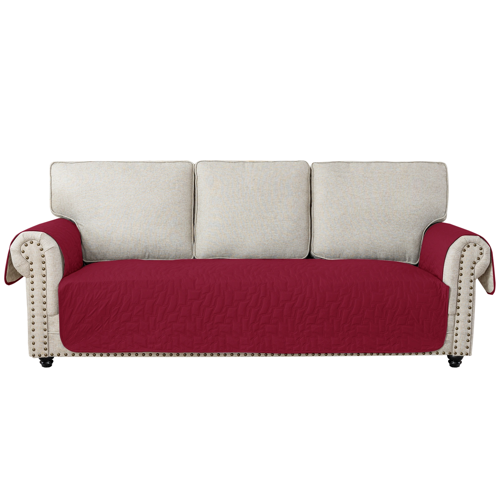 YSTYLE 3 Seater Sofa Cover Universal – Anti-Slip, Pet-Friendly, Couch Protector with Side Pockets