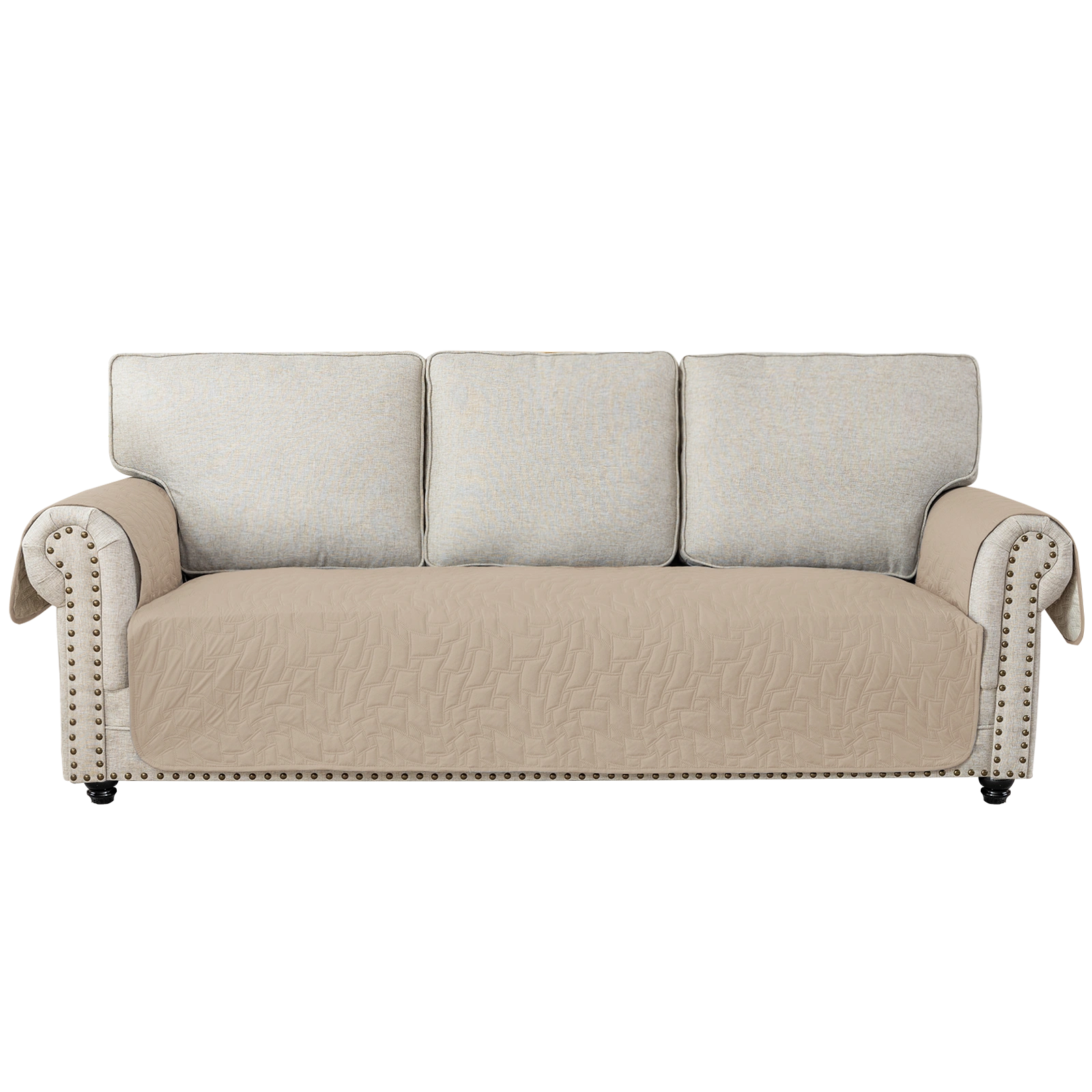 YSTYLE 4 Seater Sofa Cover Universal – Anti-Slip, Pet-Friendly, Couch Protector with Side Pockets