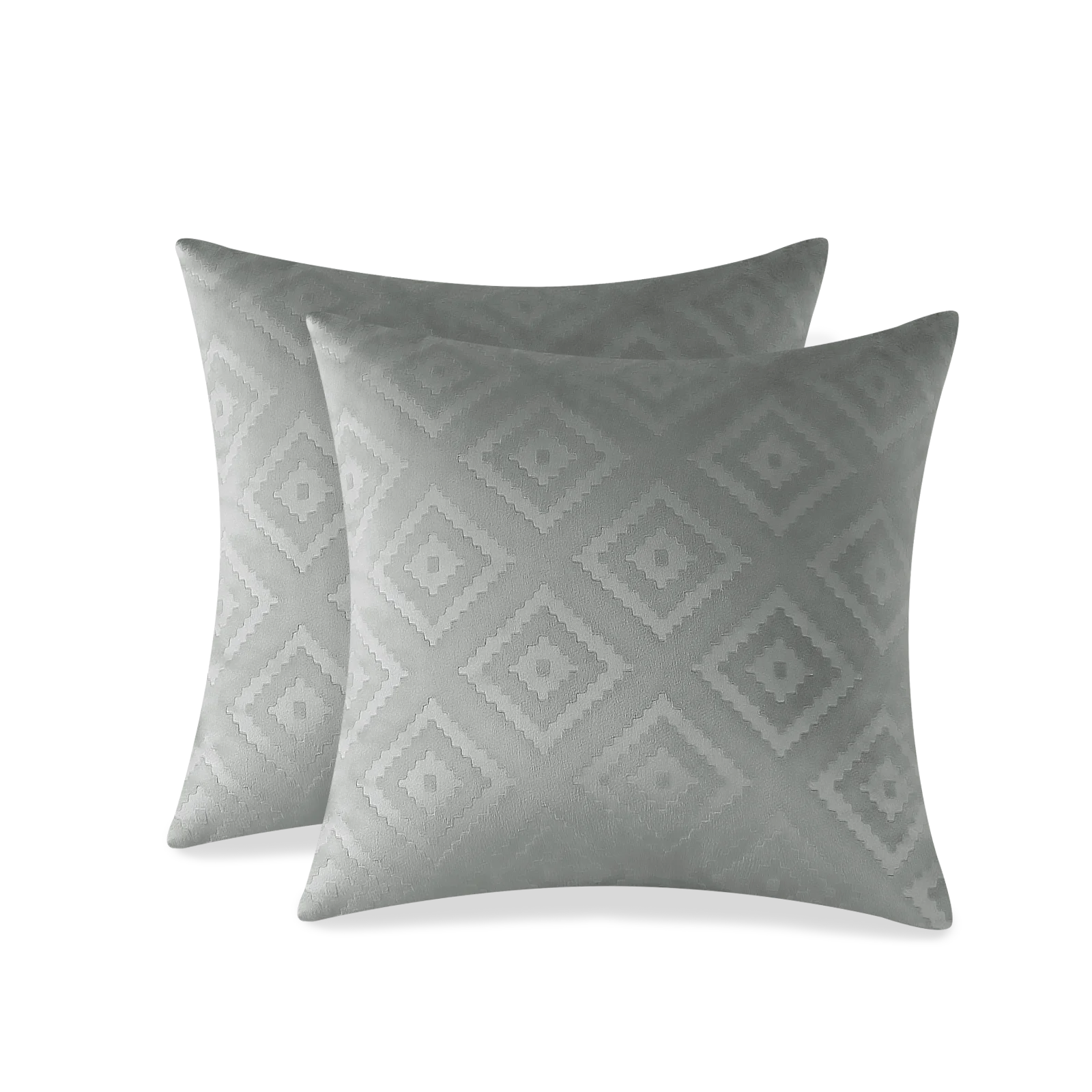 YSTYLE Velvet Sofa Cushion Covers, Decorative Throw Pillow Covers, 2 pcs, Hidden Zipper-Square shape