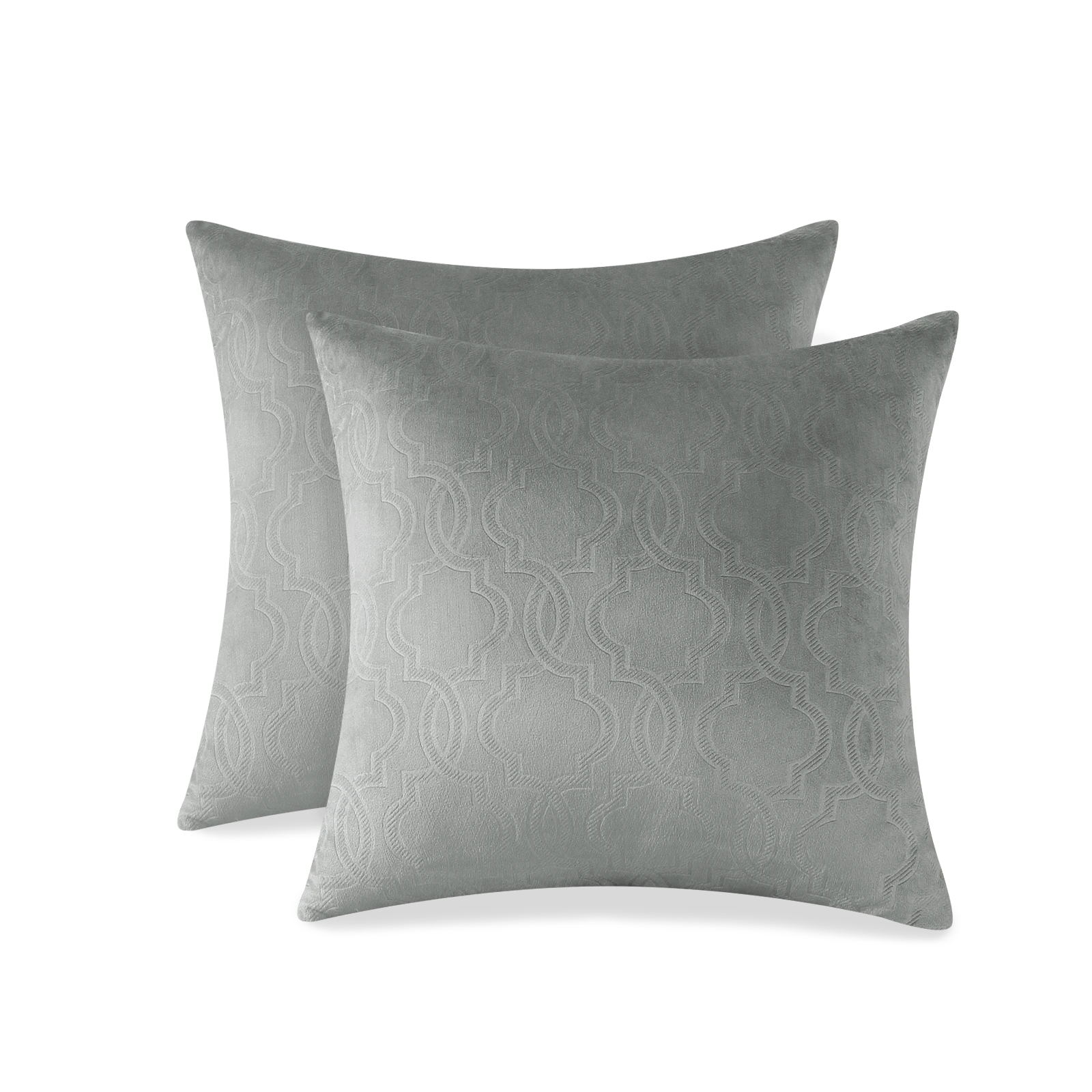 YSTYLE Velvet Sofa Cushion Covers, Decorative Throw Pillow Covers, 2 pcs, Hidden Zipper-Lantern Shape