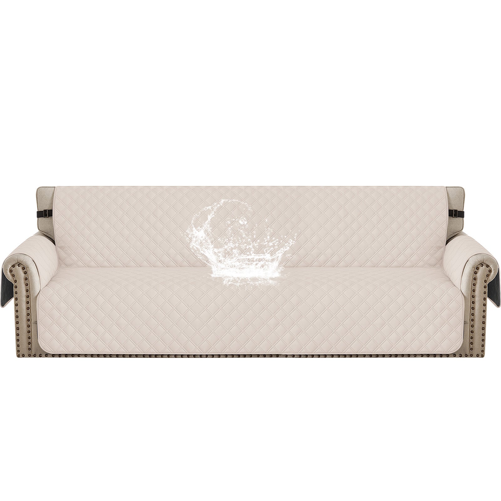 Ystyle 100% Waterproof 4 Seater Sofa Cover with Side Pockets-YSTYLE