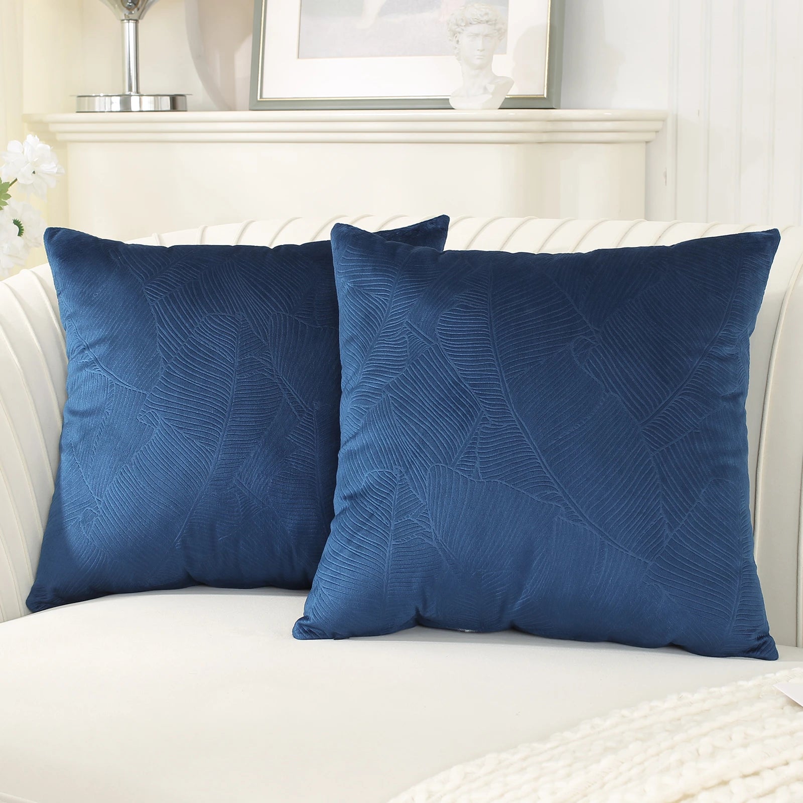 YSTYLE 2 Pieces Velvet Cushion Covers Geometric Pattern-YSTYLE