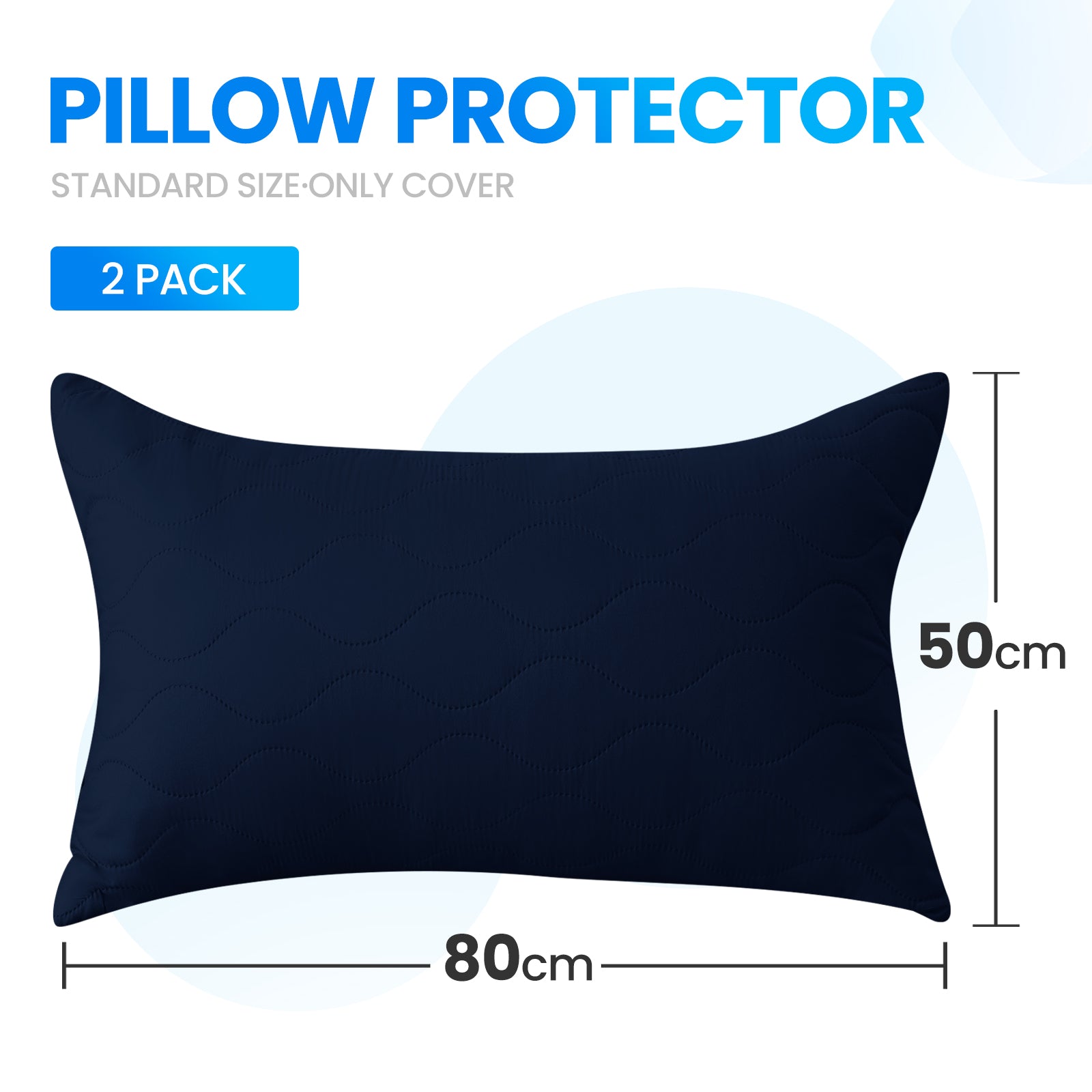 YSTYLE 2 Waterproof Pillowcases 50x80cm Breathable Anti Mite-YSTYLE