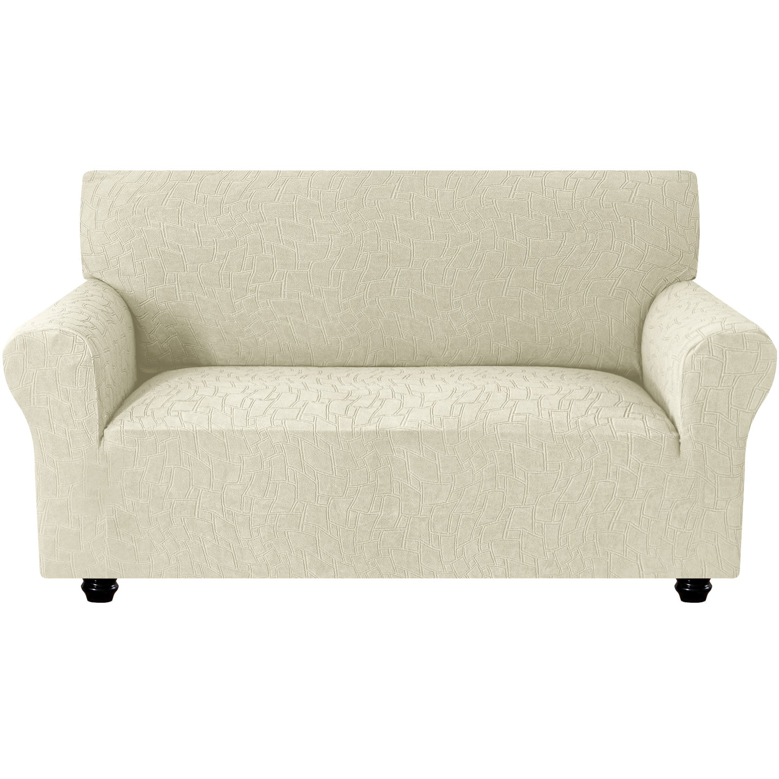 Ystyle Stretch 2 Seater Sofa Cover Jacquard Geometric Pattern-YSTYLE