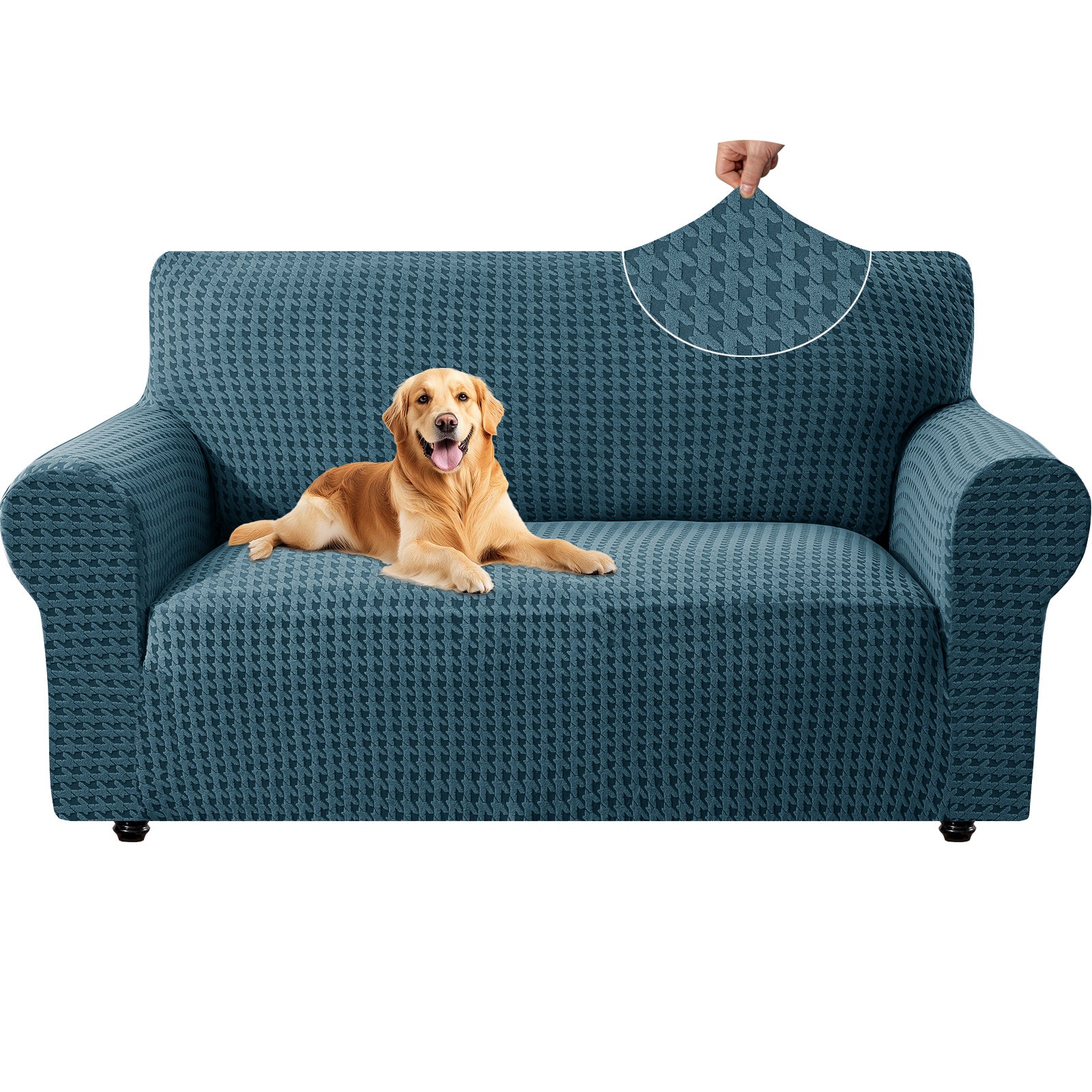 Ystyle 2-Seat Sofa Cover with Armrests, Elastic Universal Seat Cover, Anti-Scratch Universal Sofa Cover, Anti-Slip Washable Sofa Protector, Stain-Resistant