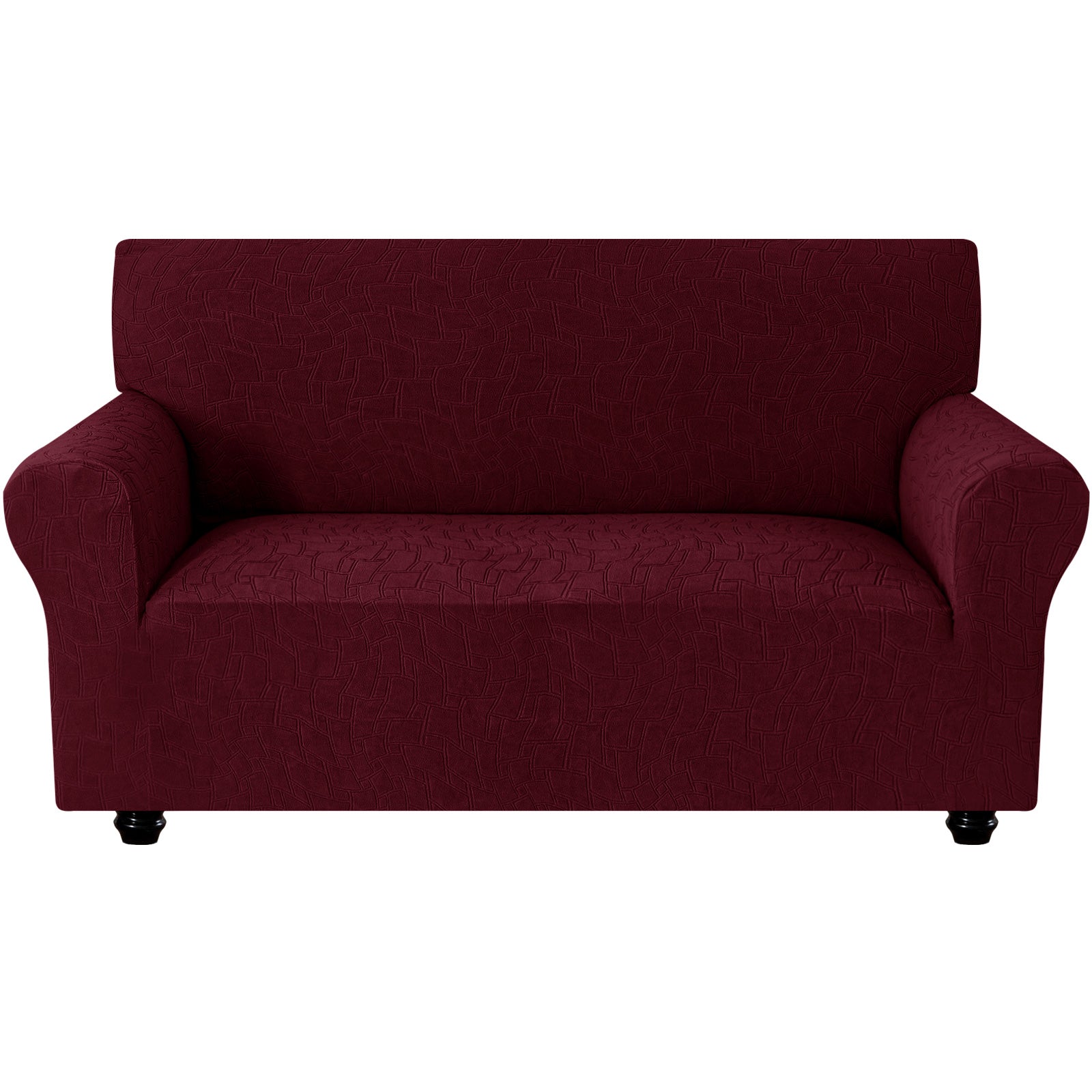 Ystyle Stretch 2 Seater Sofa Cover Jacquard Geometric Pattern-YSTYLE