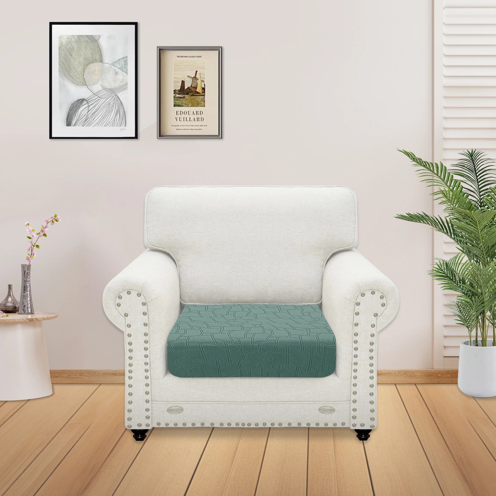 YSTYLE 1 Piece Stretch Sofa Seat Cover 1 Seater Geometric Anti Slip-YSTYLE