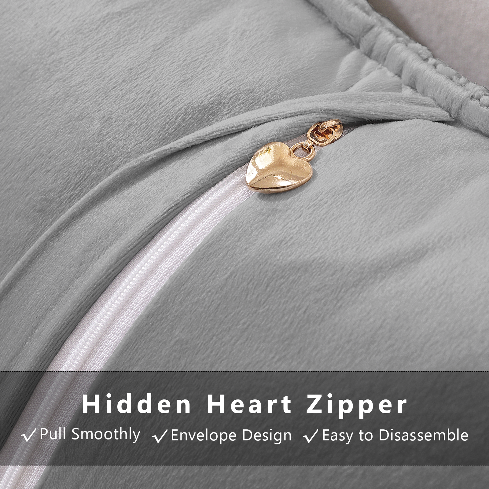 Ystyle Chenille Sofa Cushion Covers 40 x 40 cm, 2 Pieces, Soft Durable Cushion Cover, Cushion Cover with Corazón Shape, Decorative Cushion Covers Living Room