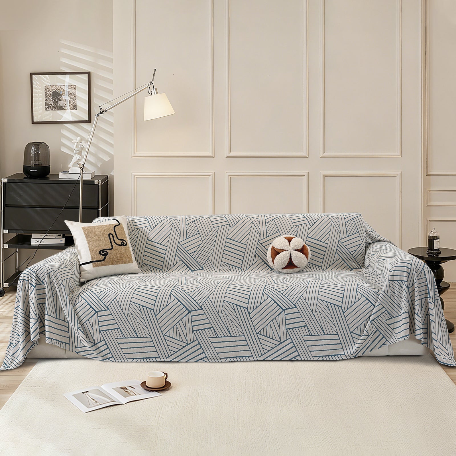 Ystyle Universal 4 Seater Sofa Cover Throw 200x380cm Cationic Fabric-YSTYLE
