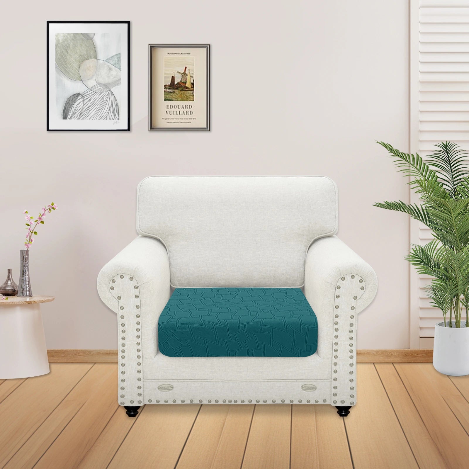 YSTYLE 1 Piece Sofa Cushion Cover – Stretch Fit, Anti-Slip, Geometric Design, Universal Use, Washable-MouthPiece