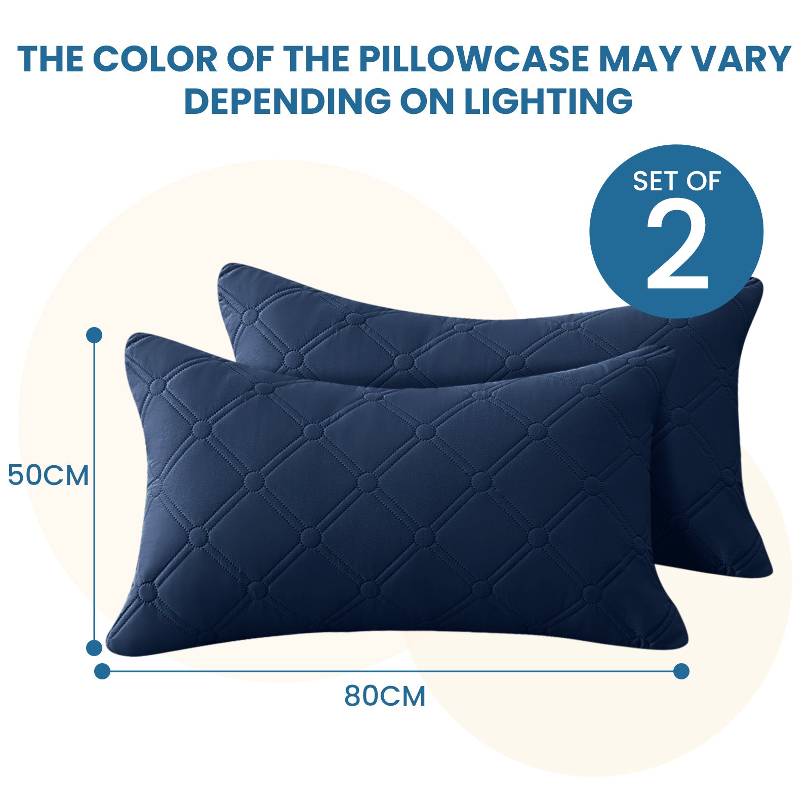 Ystyle Waterproof Pillow Protectors 50x80 cm Set of 2, Scratch-Resistant Pillowcase Covers