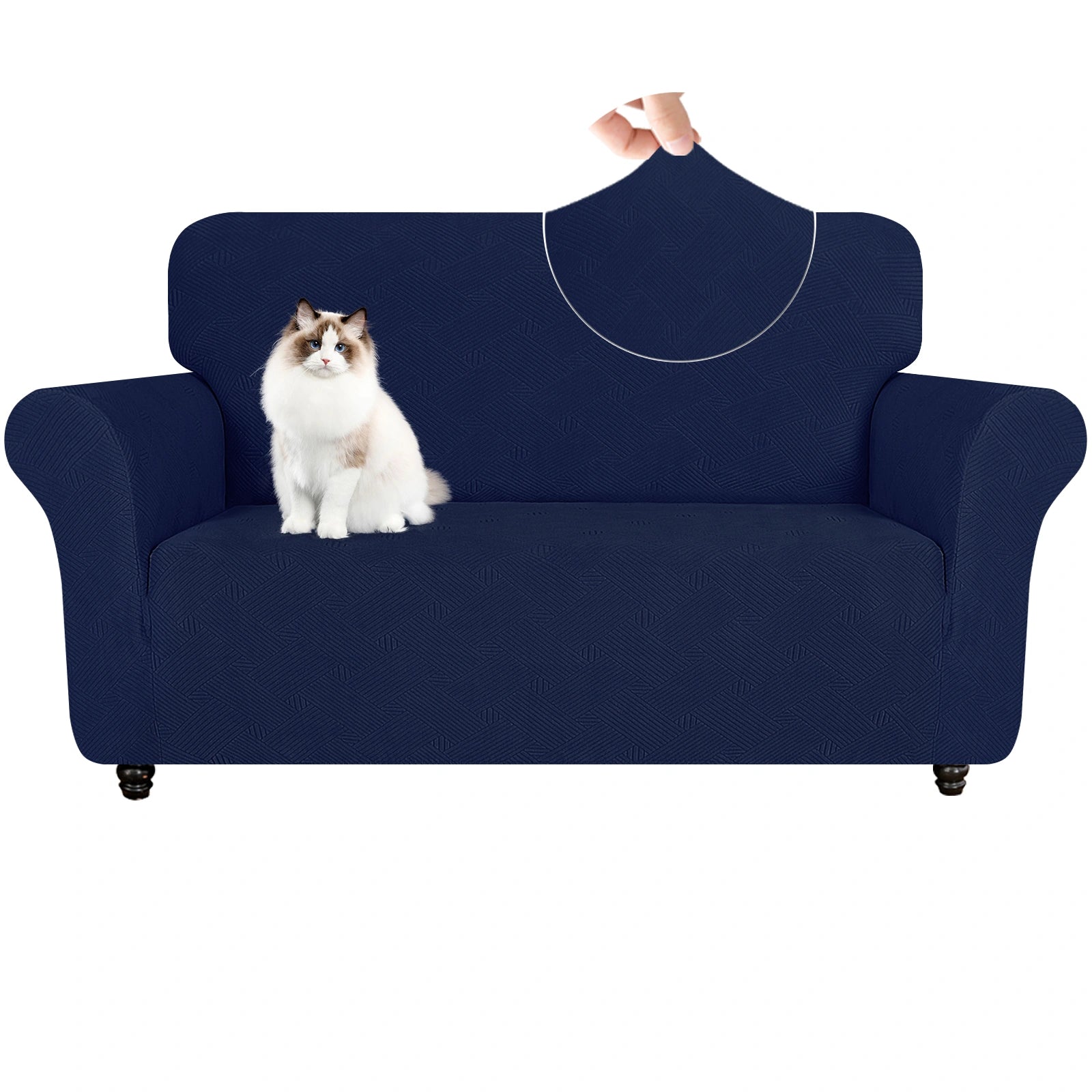YSTYLE 2 Asientos Sofá Cubierta - Elástica, Antideslizante, Amigable con Mascotas, Lavable, Invernal - Patrón Entrelazado