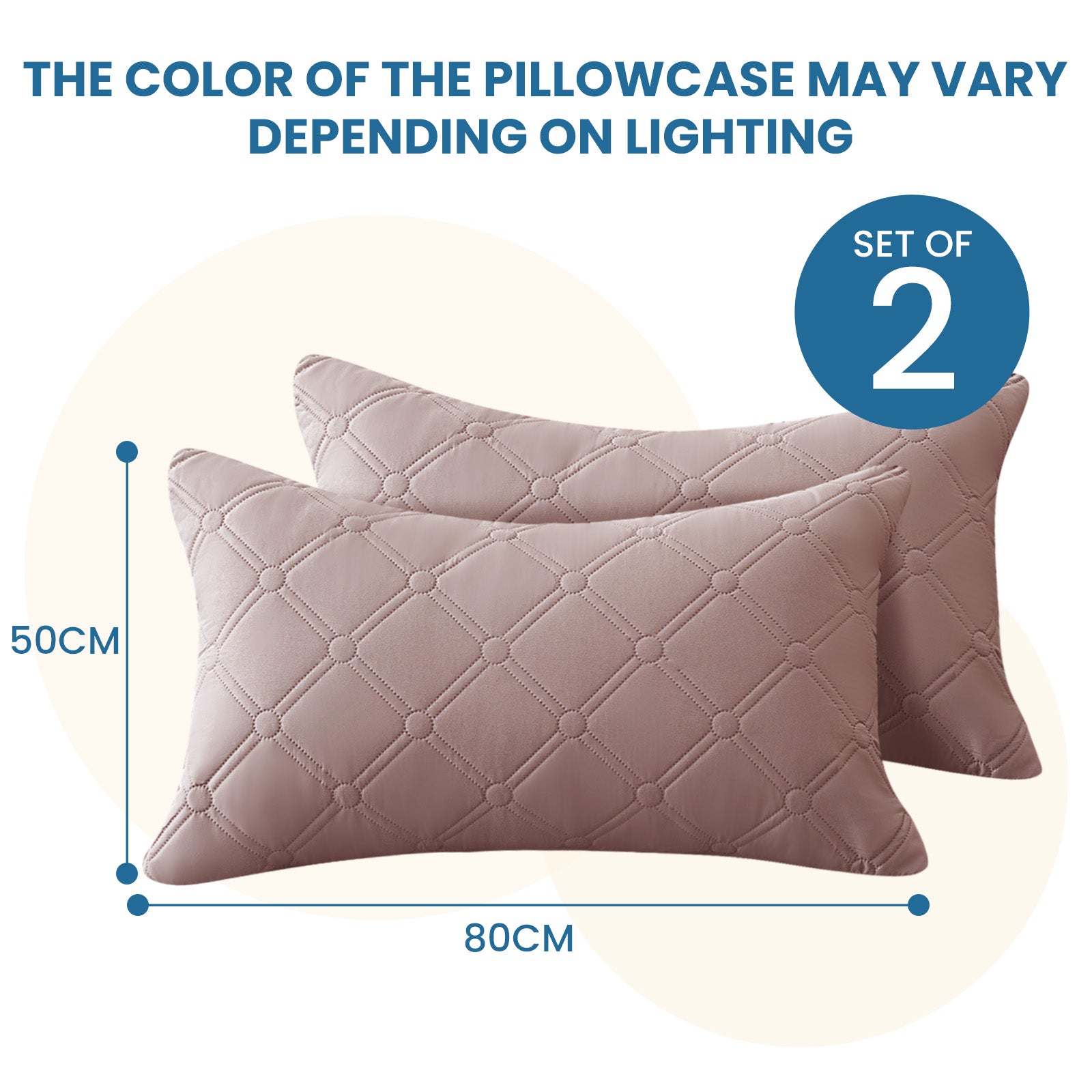 Ystyle Waterproof Pillow Protectors 50x80 cm Set of 2, Scratch-Resistant Pillowcase Covers