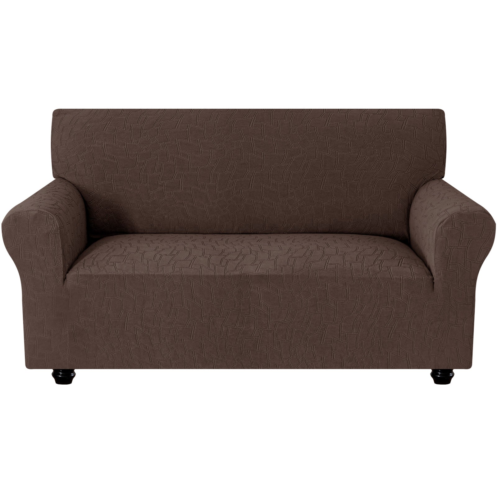 Ystyle Stretch 2 Seater Sofa Cover Jacquard Geometric Pattern-YSTYLE