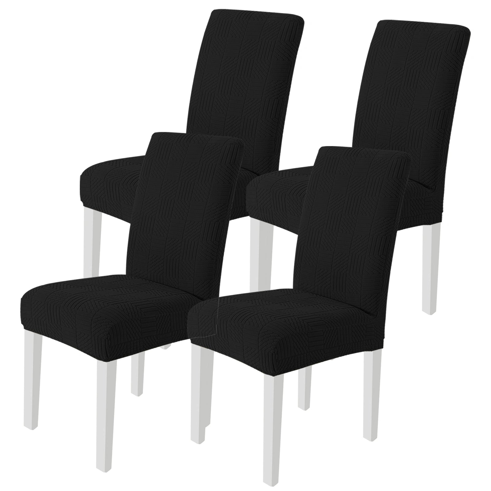YSTYLE Universal-Stuhlhussen, 4-teilig, dehnbar, kratzfest, weicher Stoff, fünf Linien